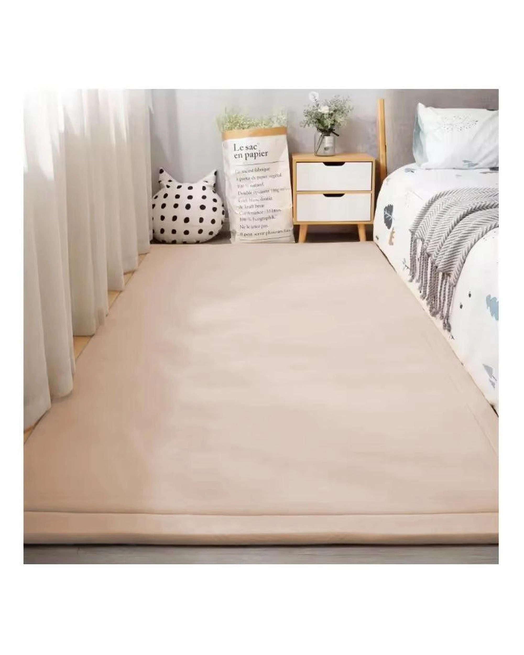 2 La Grace Home Soft Touch Ultra Plush Memory Foam Tatami Mat - 150x200cm - Beige, 2 of 10