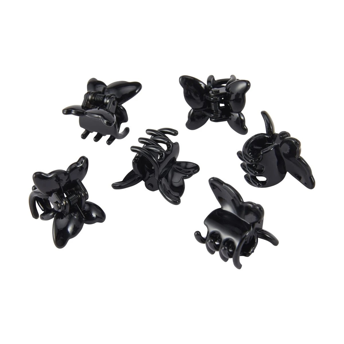 2 OXX Haircare 6 Piece Black Butterfly Mini Claw Hair Clips, 2 of 3