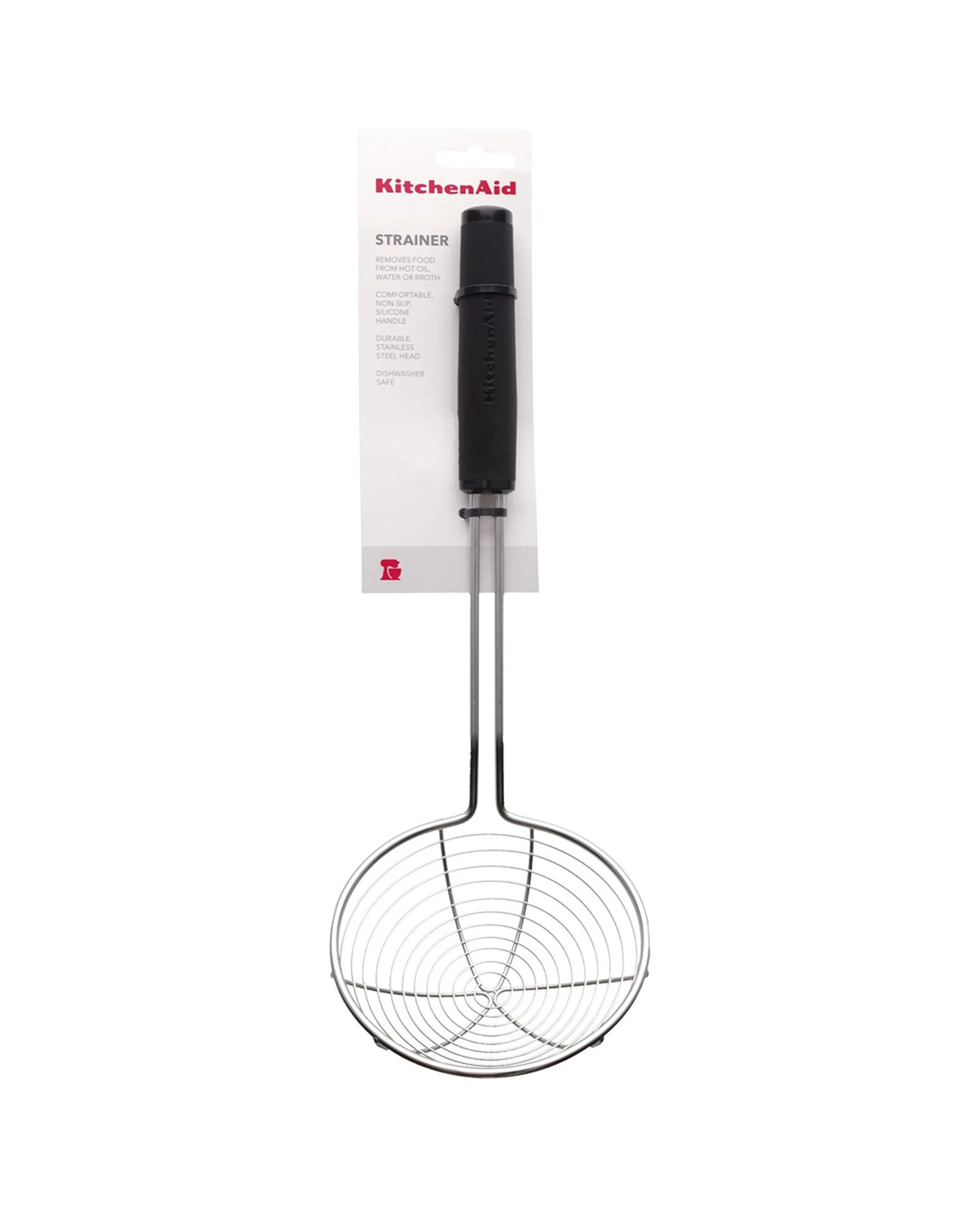4 KitchenAid 2pk Stainless Steel 13cm Wire Strainer Bowl With Handle Durable - Black, 4 of 4