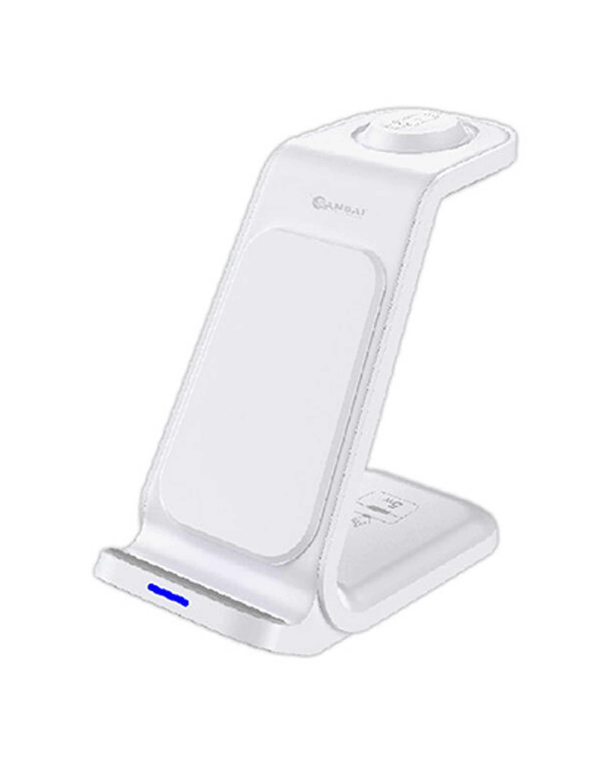 2 Sansai 3-in-1 Magnetic Wireless Phone Watch Earbuds Charger - Assorted, 2 of 3