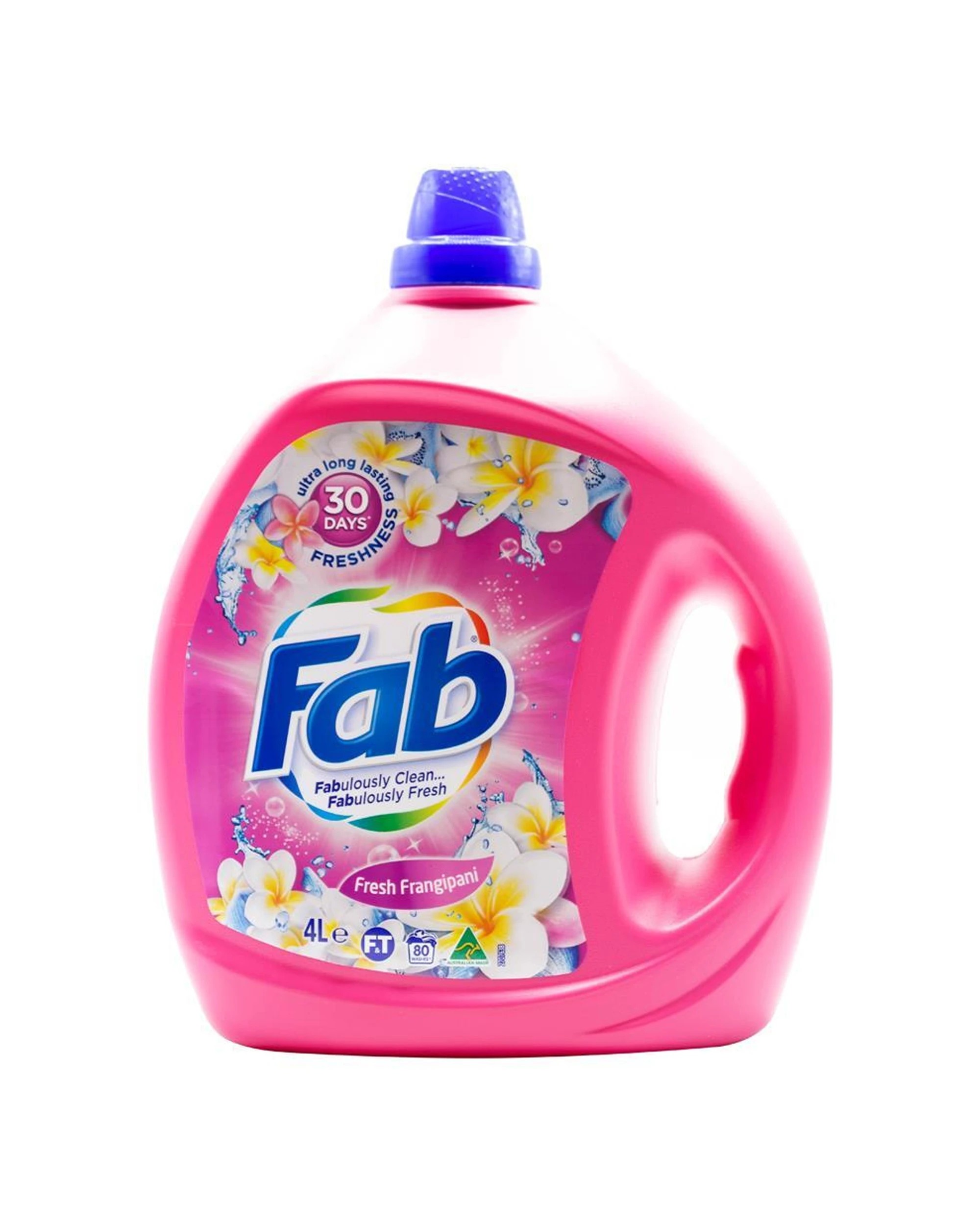 2 Fab 2PK Laundry Liquid 4L Front and Top Loader Fresh Frangipani Cleans Expertly - Multi, 2 of 3