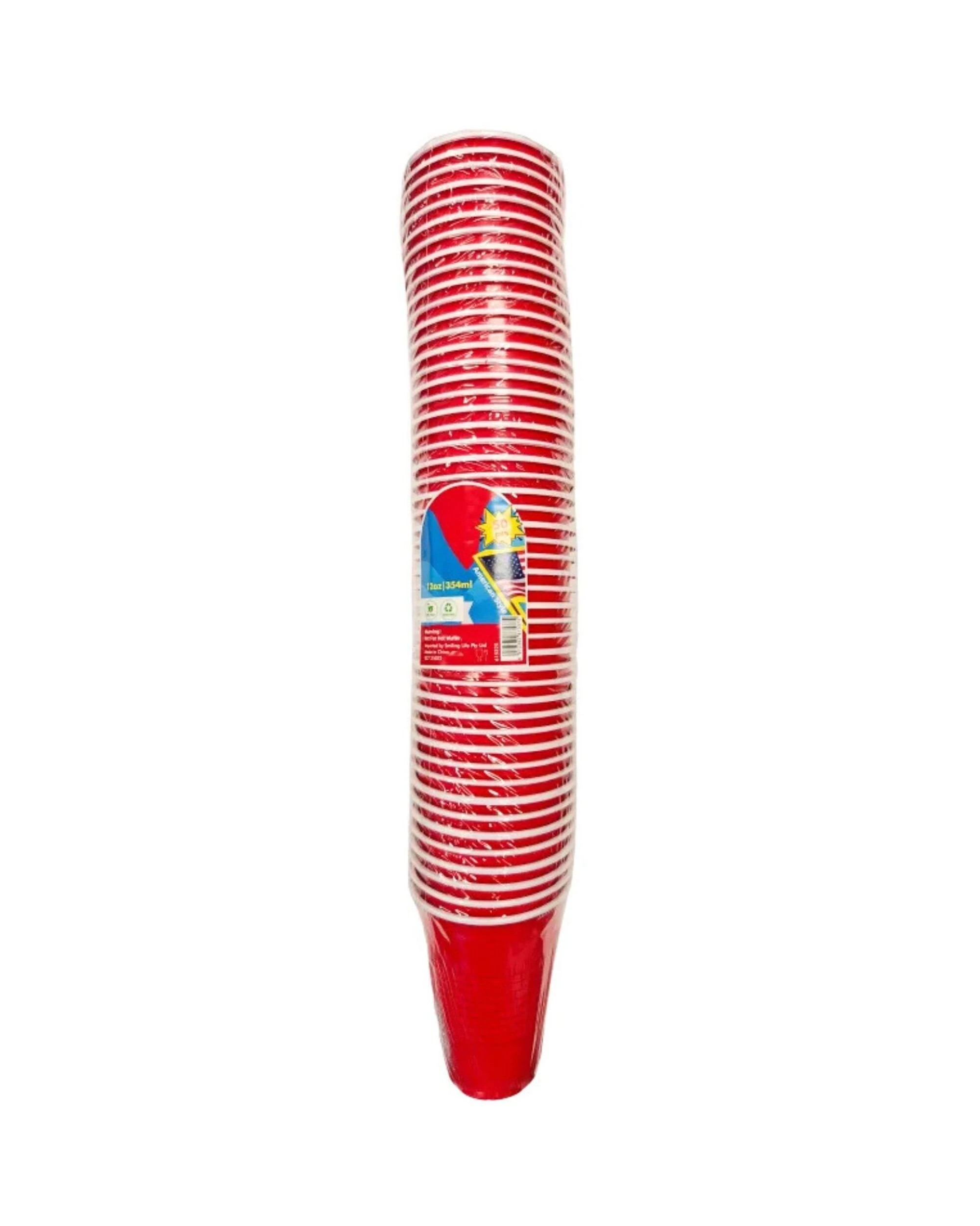 3 Party Maker American Party Cups 354ml Pack of 50 - Red, 3 of 3