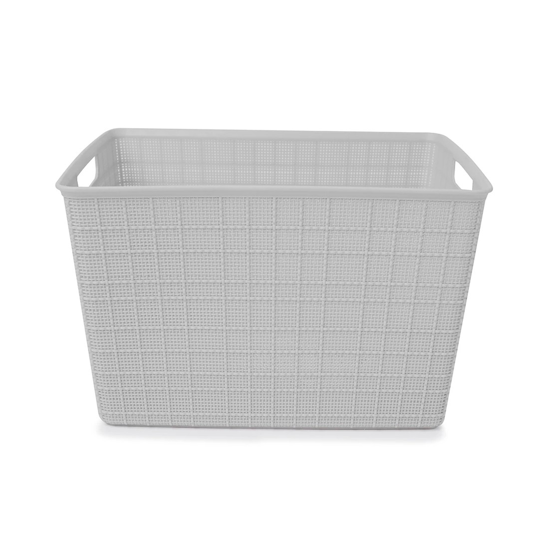 5 4.5L Rectangle Linen Weave Basket - Grey, 5 of 7