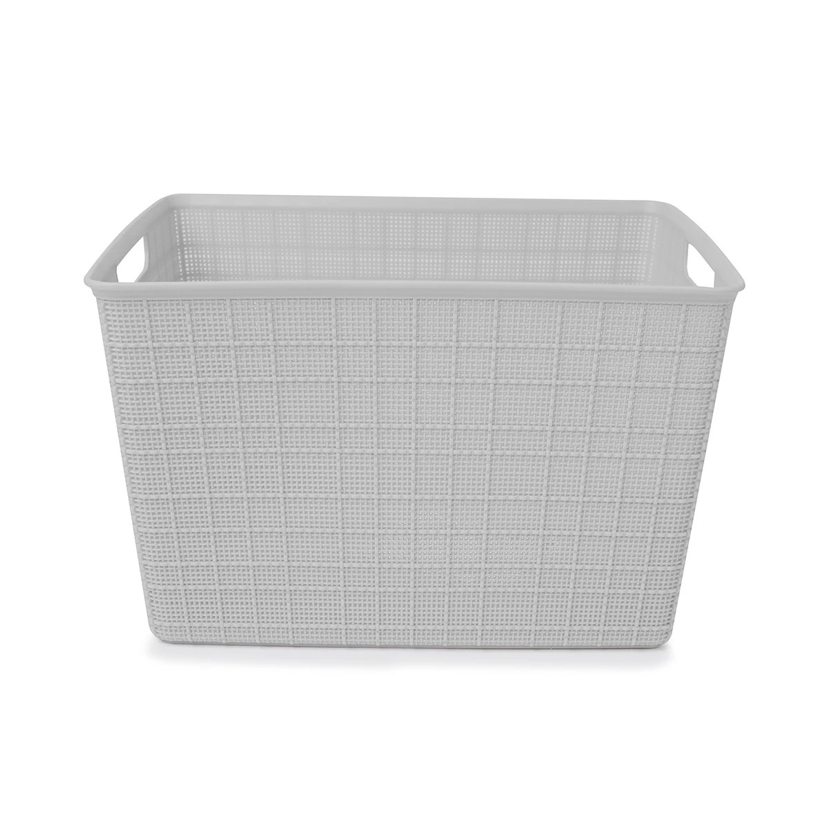 5 4.5L Rectangle Linen Weave Basket - Grey, 5 of 7