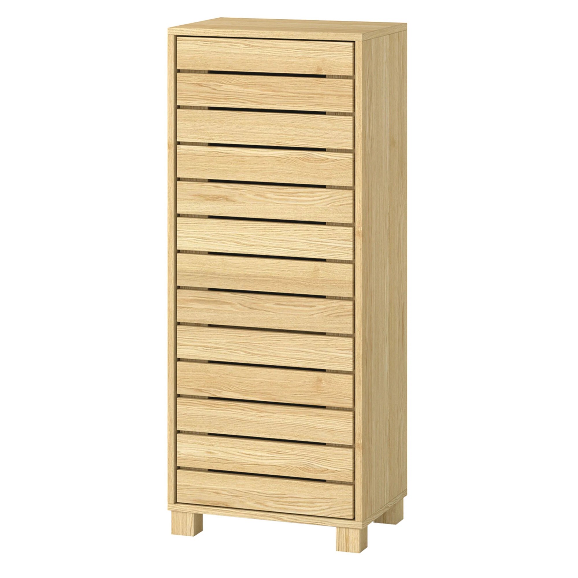 1 Levede Bathroom Storage Cabinet Handleless Wood Floor Shelf Unit Cupboard Oak, 1 of 9
