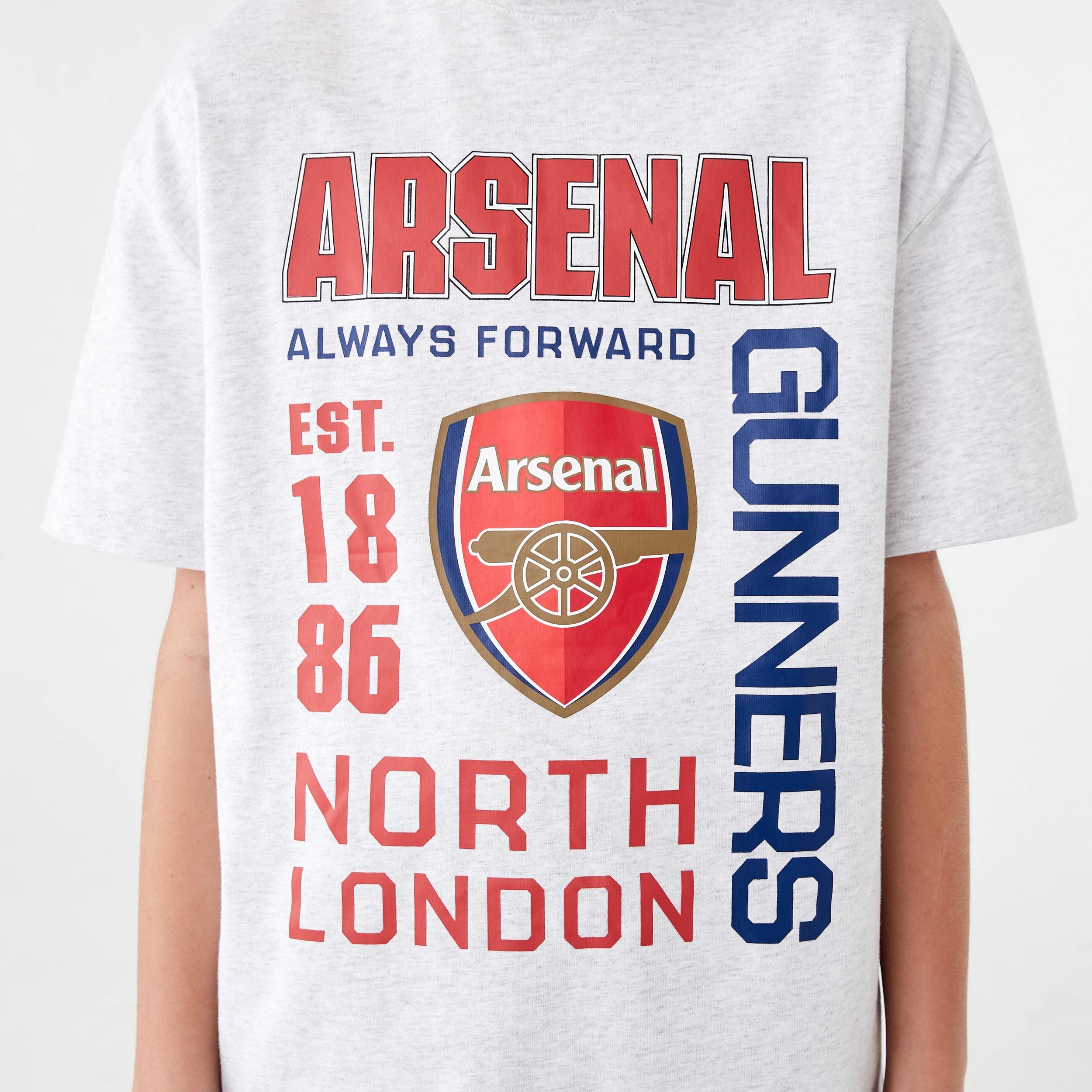 5 Official EPL Kids Youth T-shirt GREY ARSENAL, 5 of 8