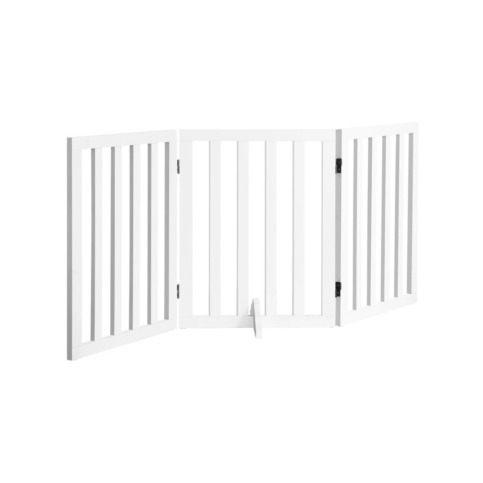 8 Alopet Wooden Pet Gate Dog Fence Safety Stair Barrier Security Door 3 Panels - White, 8 of 10
