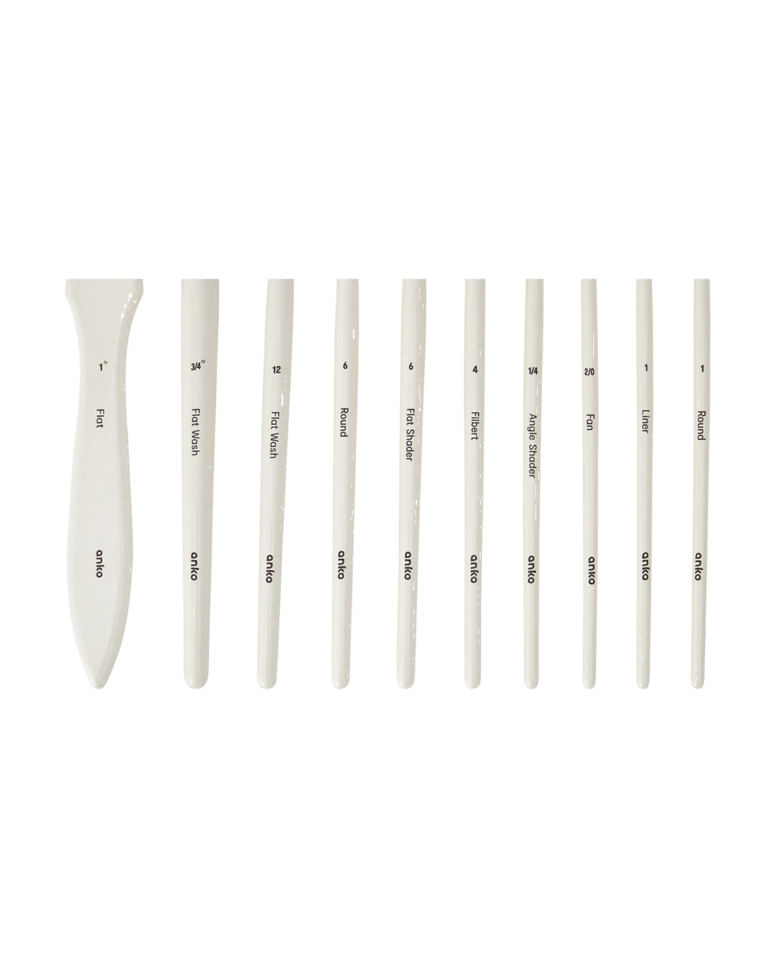 7 10 Piece Paint Brush Set in Wallet, 7 of 8