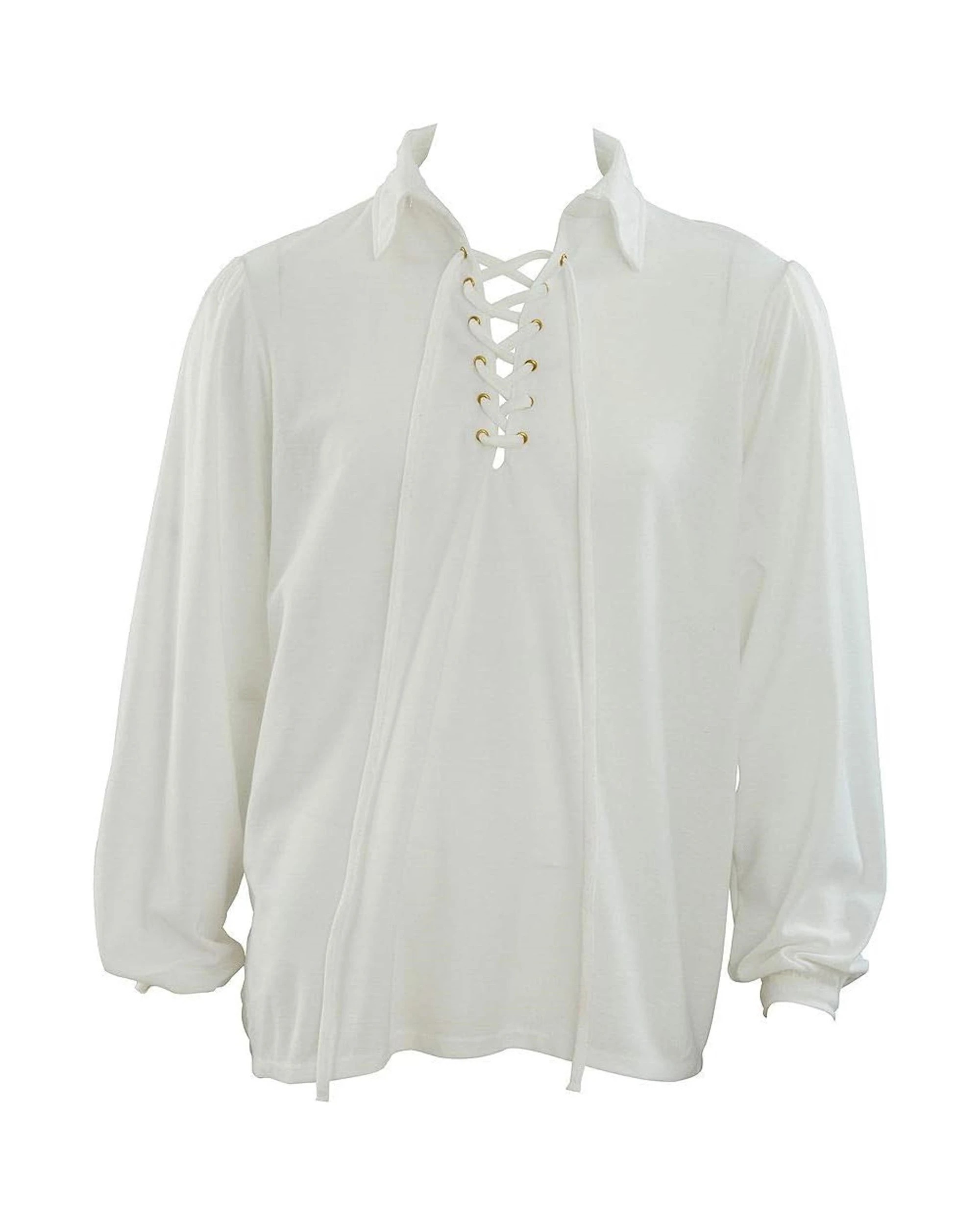 2 Amscan Inc. Pirate Ivory White Adult Shirt Standard - One Size - White, 2 of 3