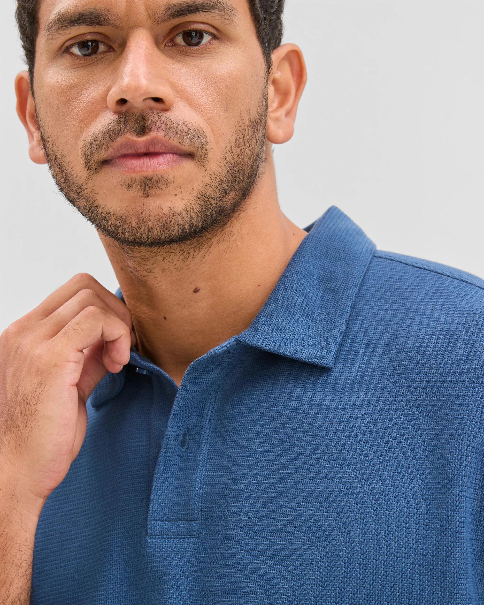 5 Target Australian Cotton Textured Fashion Polo Top DARK DENIM, 5 of 5