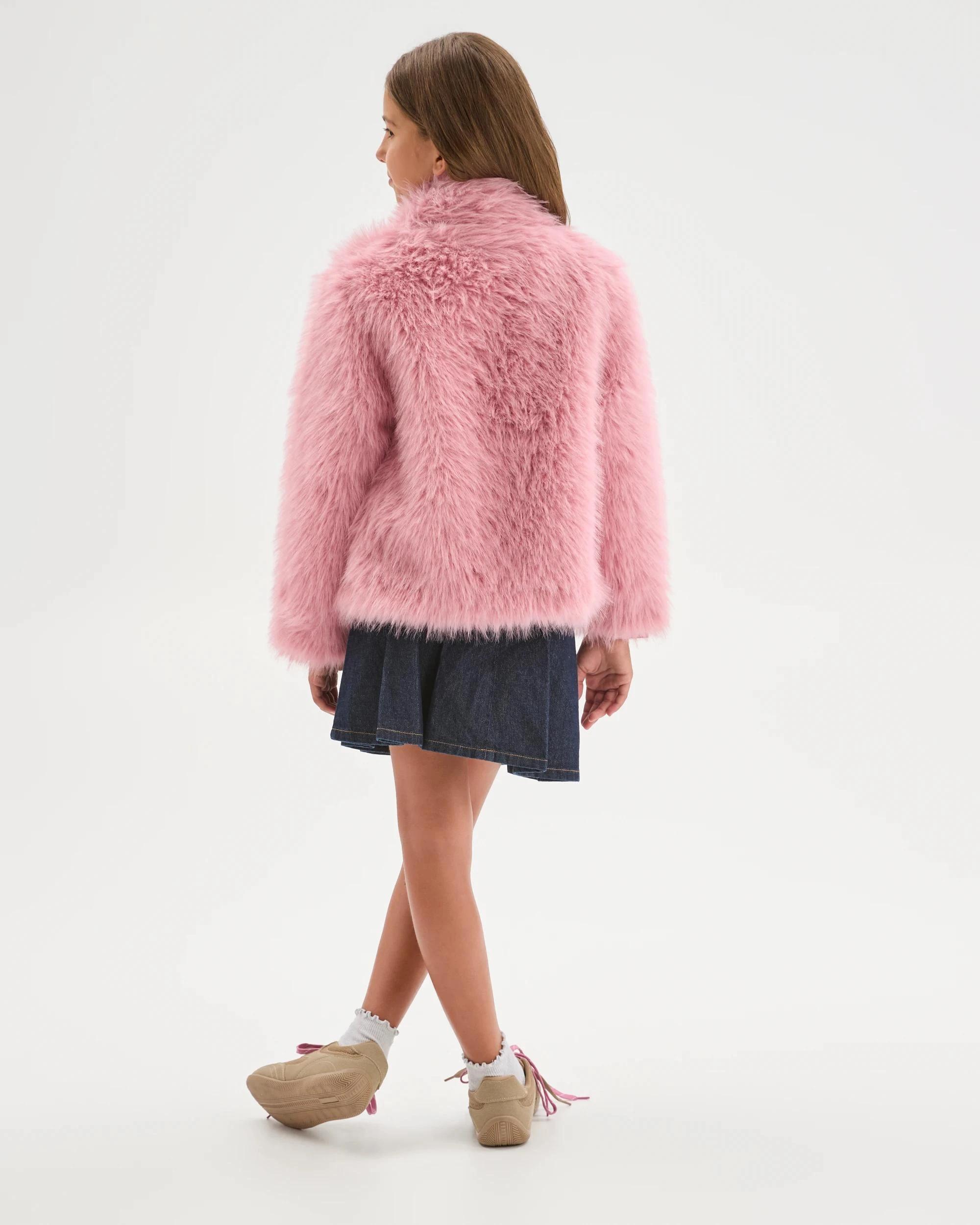 3 Target Kids Faux Fur Jacket BLUSH, 3 of 7