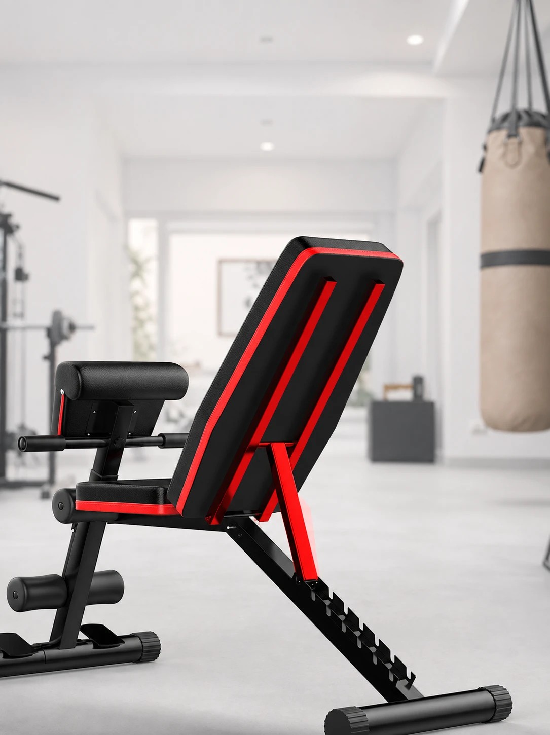 4 Fitness Master Adjustable Weight Abdominal Bench Situp Back Support Fitness Flat Gym Exercise, 4 of 8