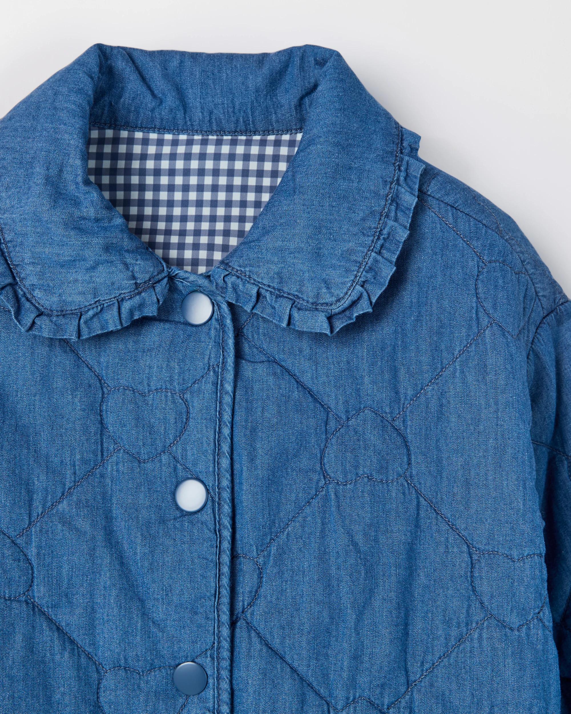 4 Target Kids Reversible Quilted Chambray Jacket BLUE, 4 of 7
