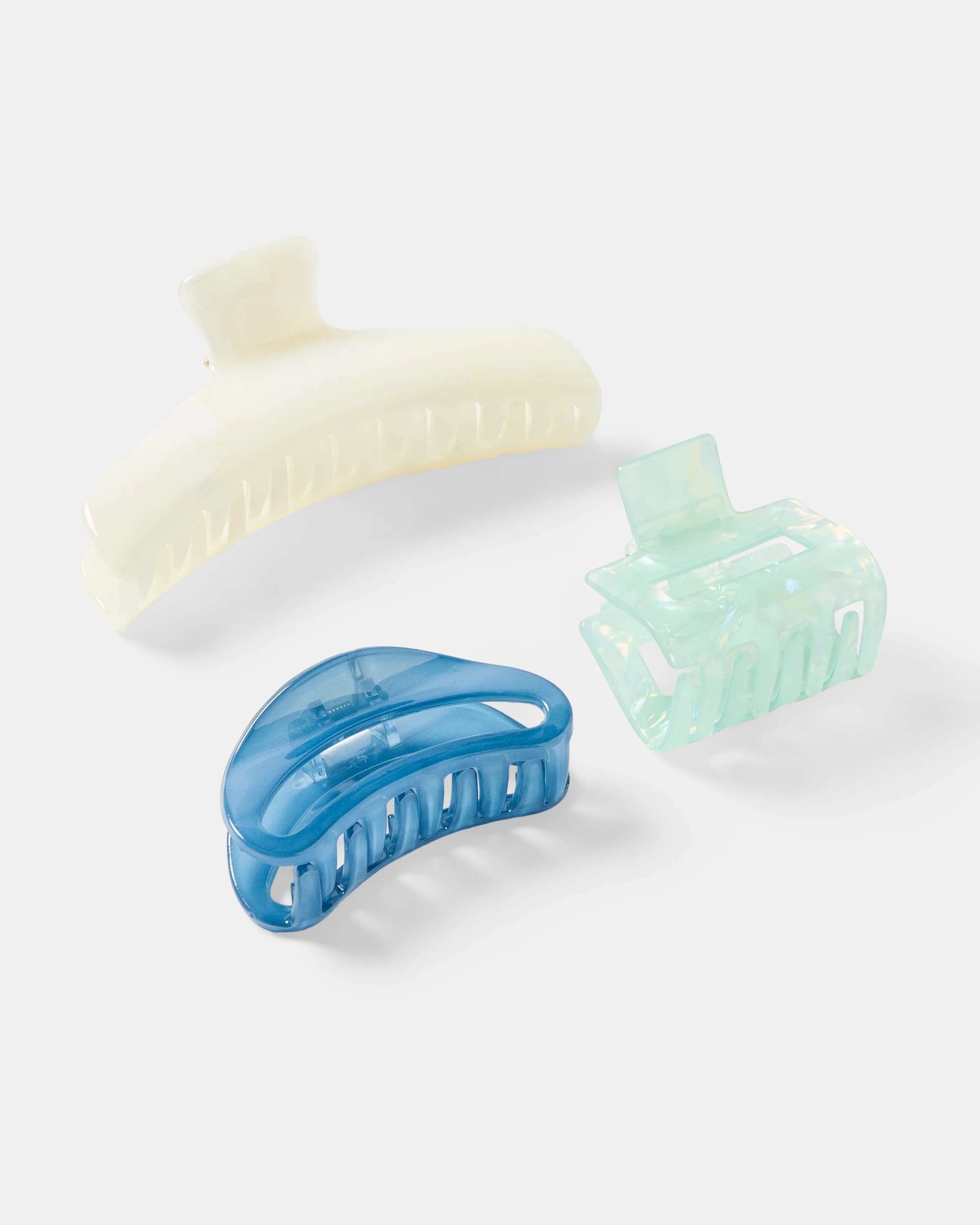 2 3 Pack Pastel Claw Hair Clips, 2 of 3