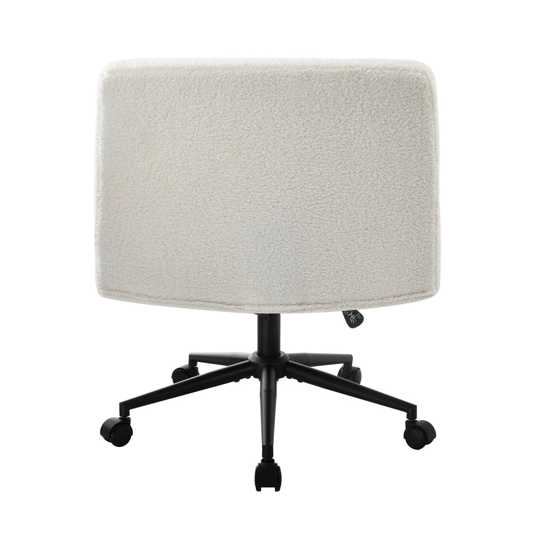 3 Oikiture Armless Office Desk Chair Boucle
 - White, 3 of 9