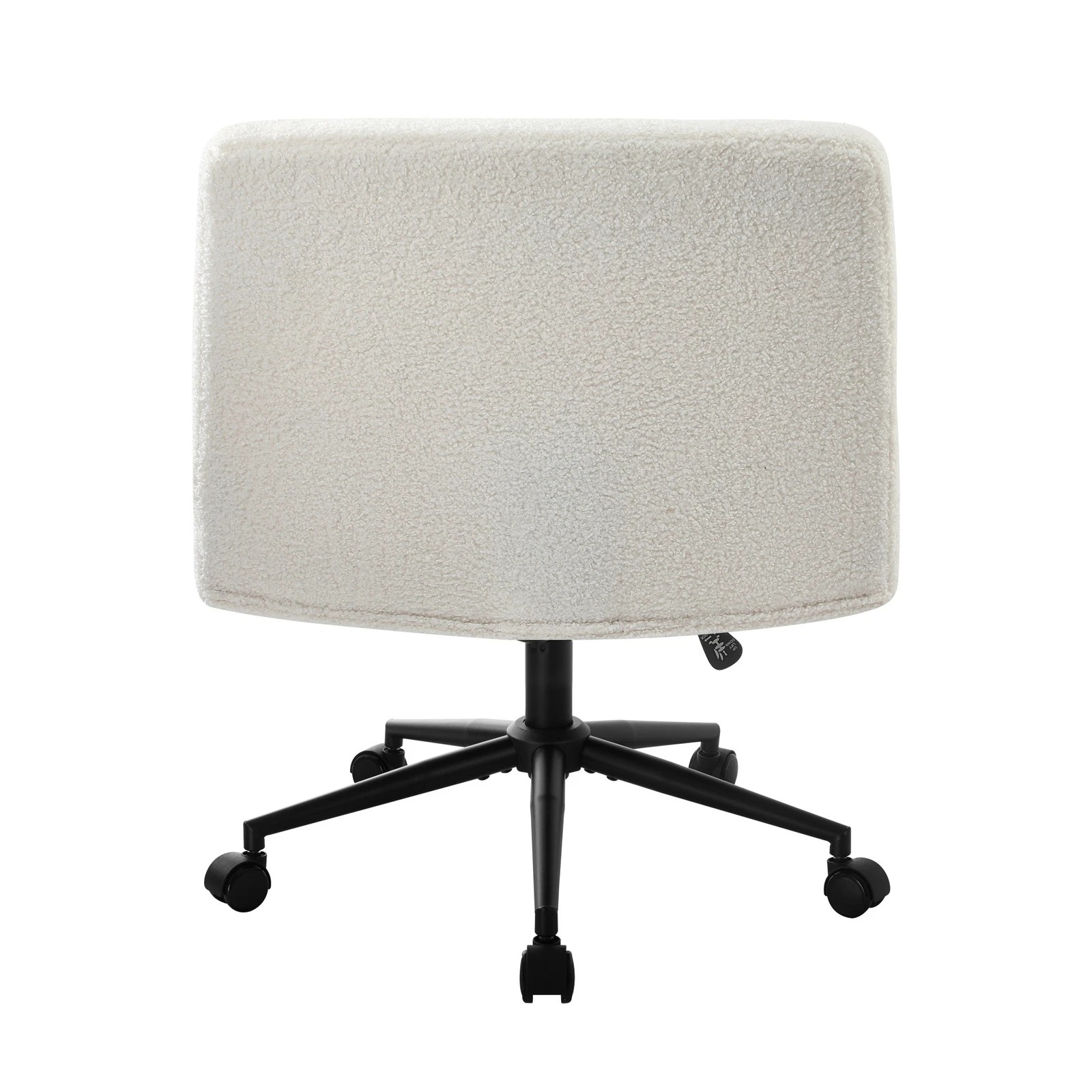 3 Oikiture Armless Office Desk Chair Boucle
 - White, 3 of 10