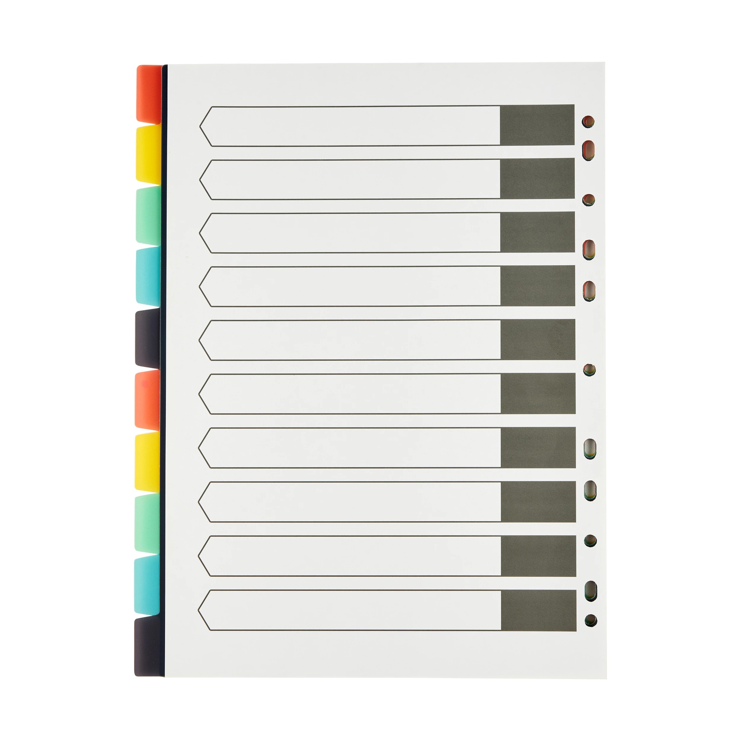 3 10 Tab Plastic Dividers, 3 of 6