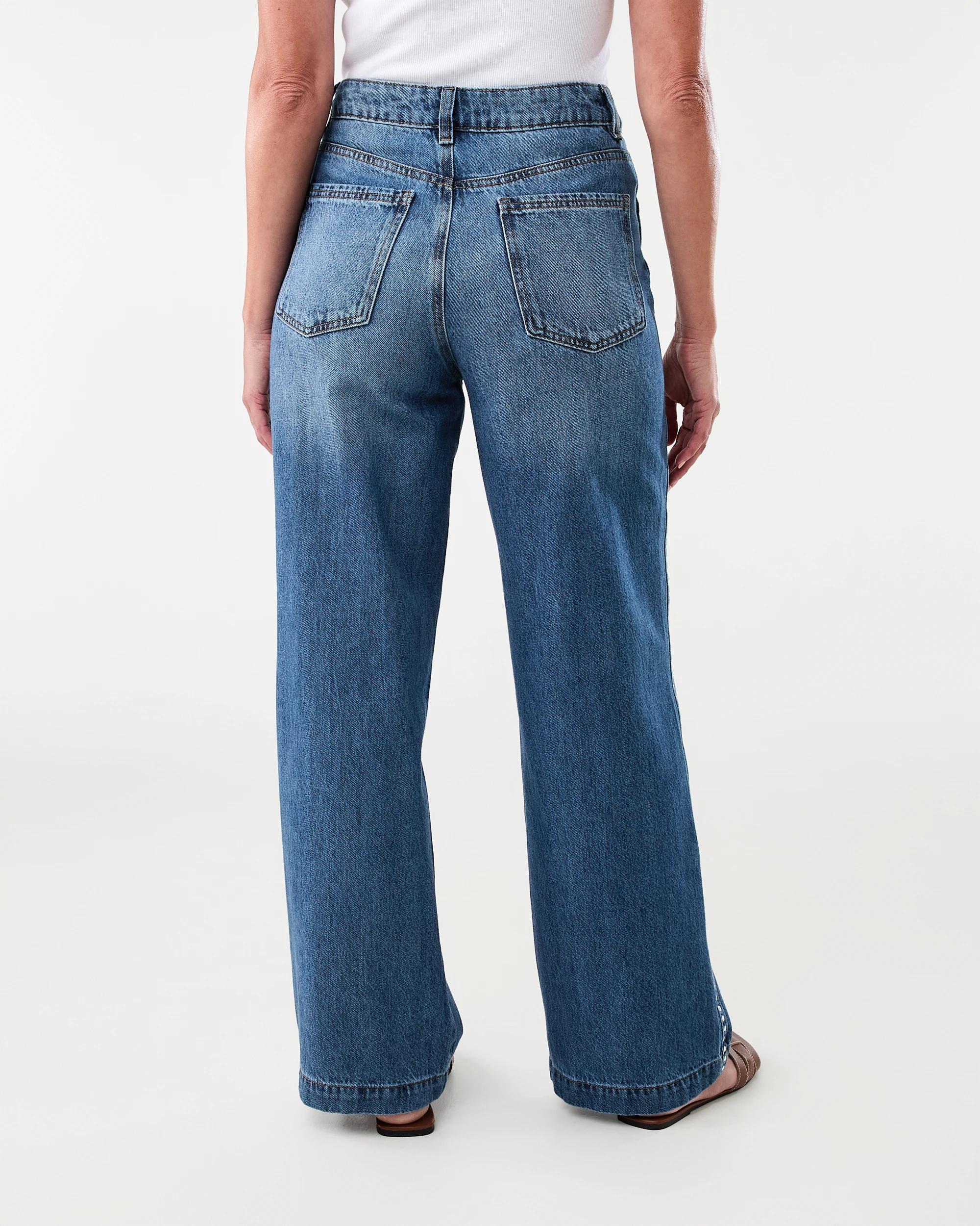 4 Studded Jeans Mid Wash, 4 of 8