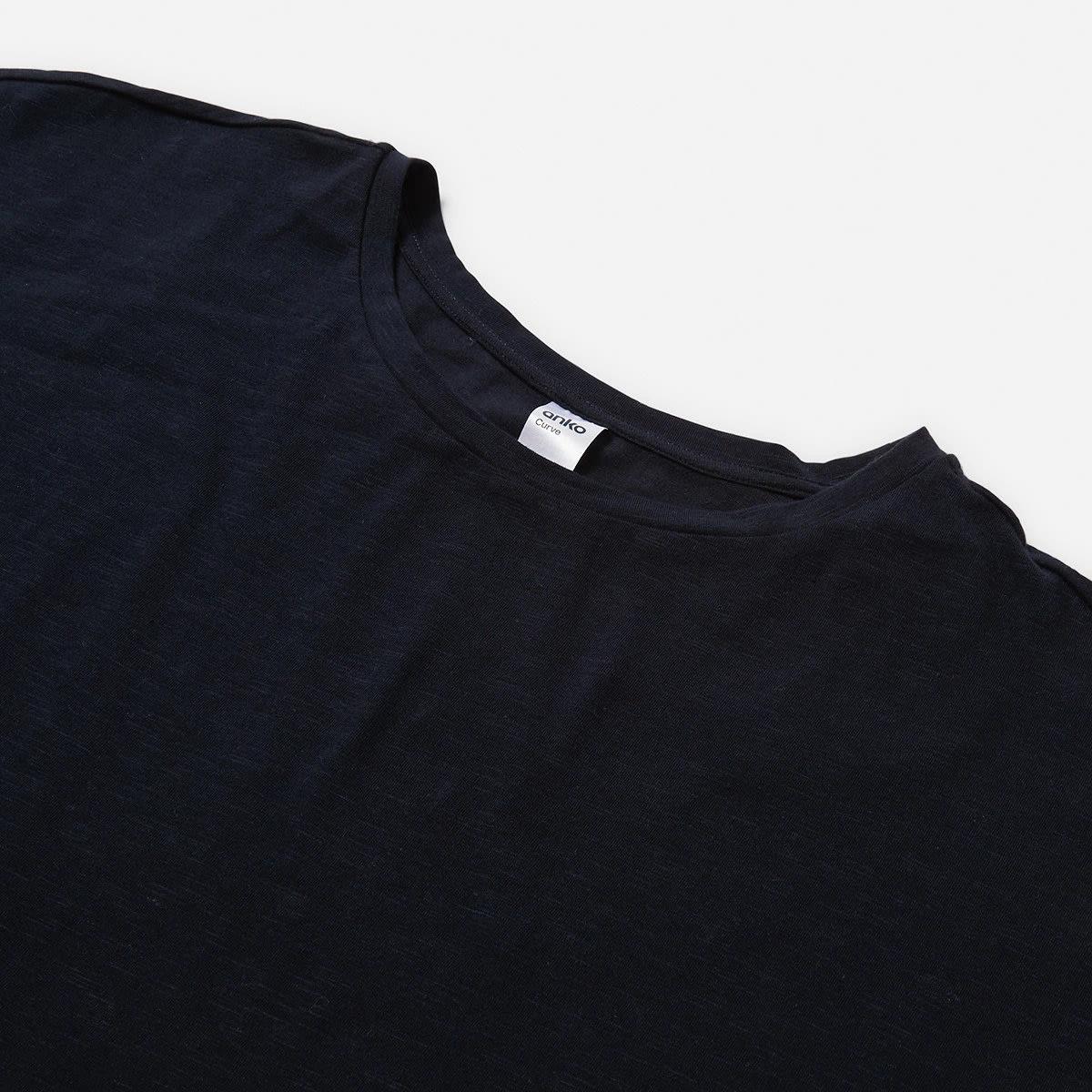 8 Curve Short Sleeve Longline Slub T-shirt SKY CAPTAIN, 8 of 8