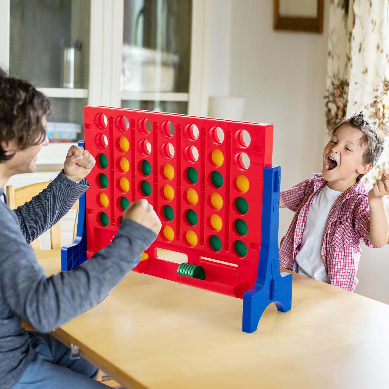 2 Costway Wall Mounted Tabletop Giant 4 In A Row Jumbo Connect Game - Red, 2 of 2