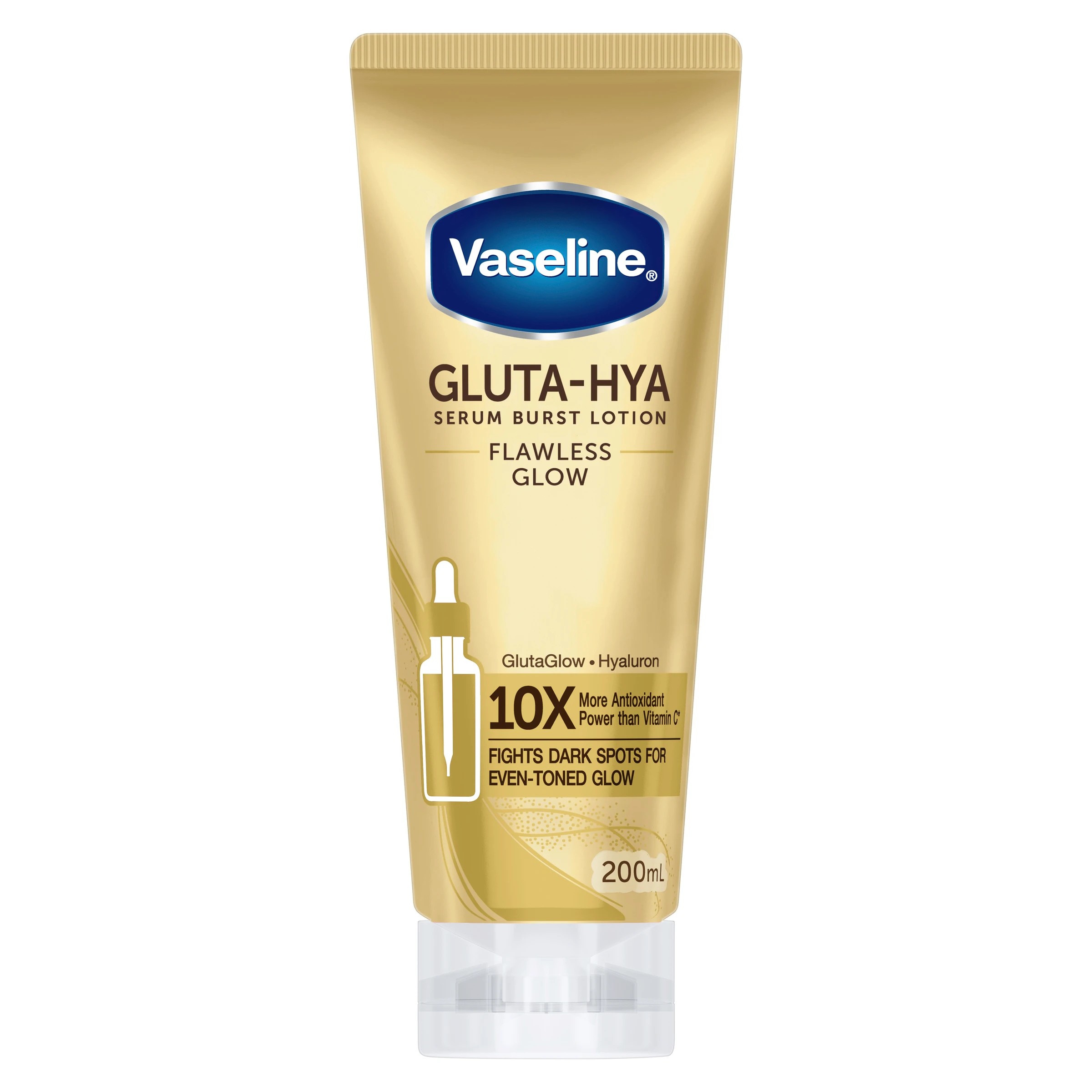1 Vaseline Gluta-Hya Serum Burst Flawless Glow Body Lotion 200ml, 1 of 4