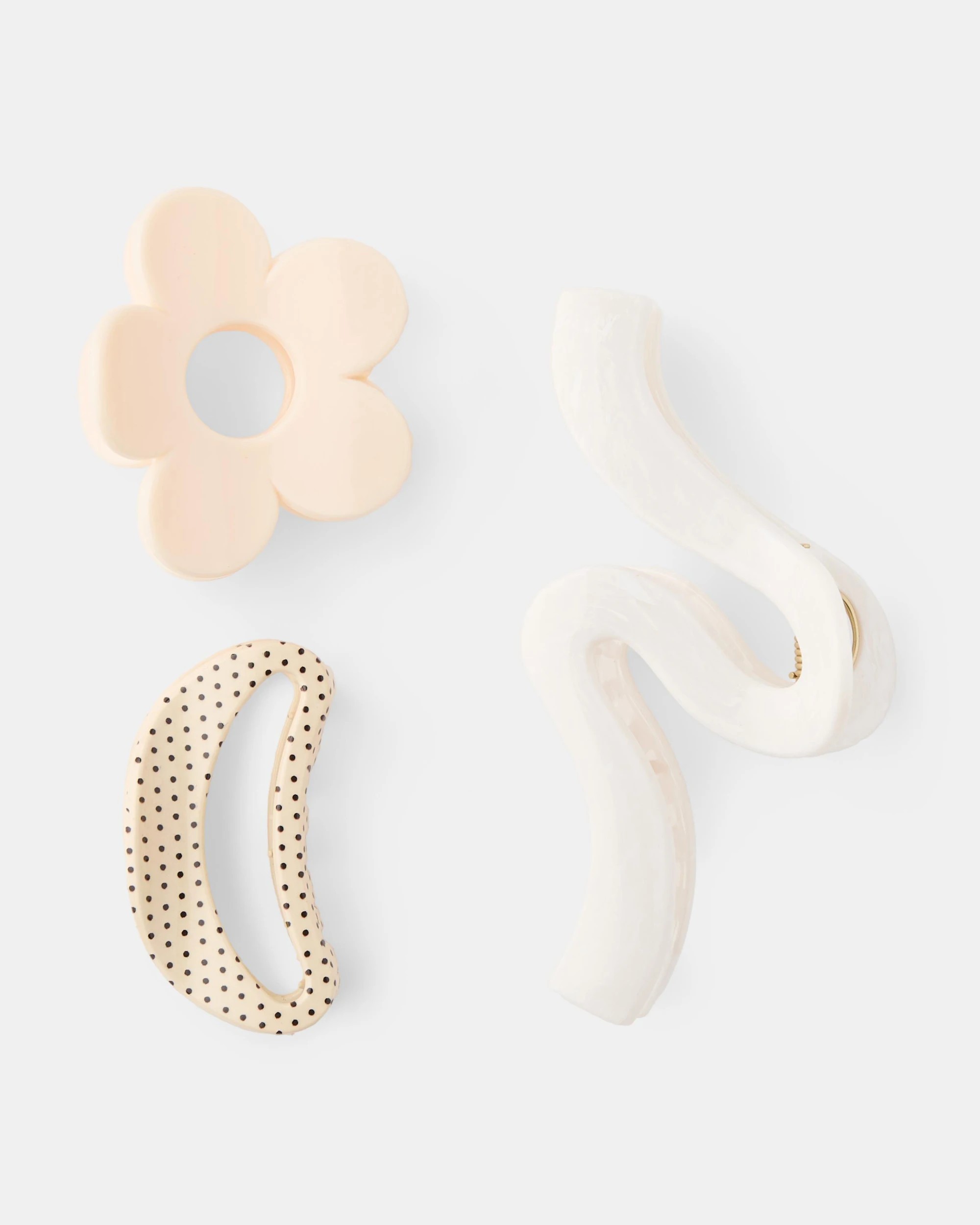 1 3 Pack Flower Claw Hair Clips, 1 of 4