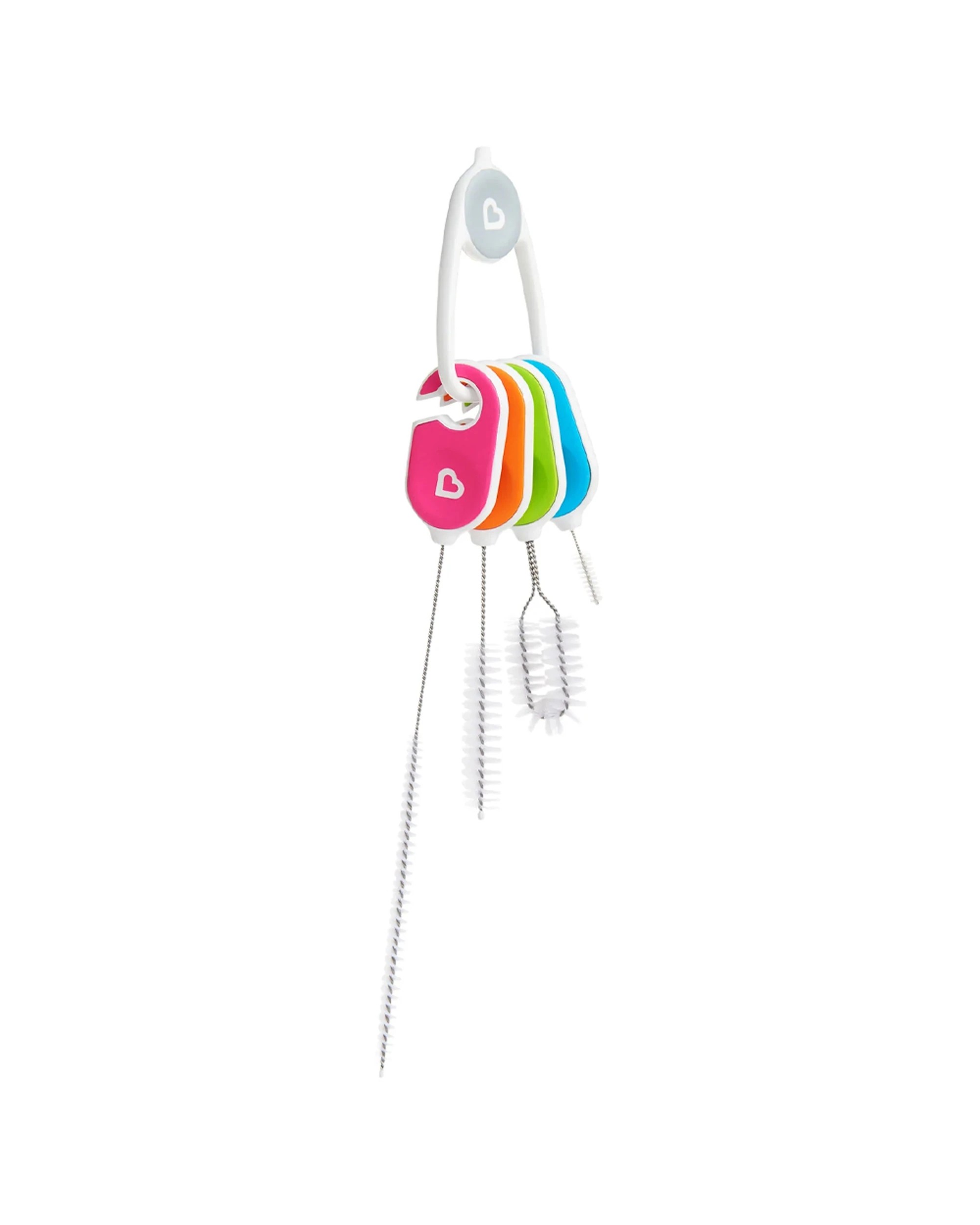 2 Munchkin Details Baby Bottle Cleaning Brush Set 4pc With Storage Ring And Pick - Multi, 2 of 6