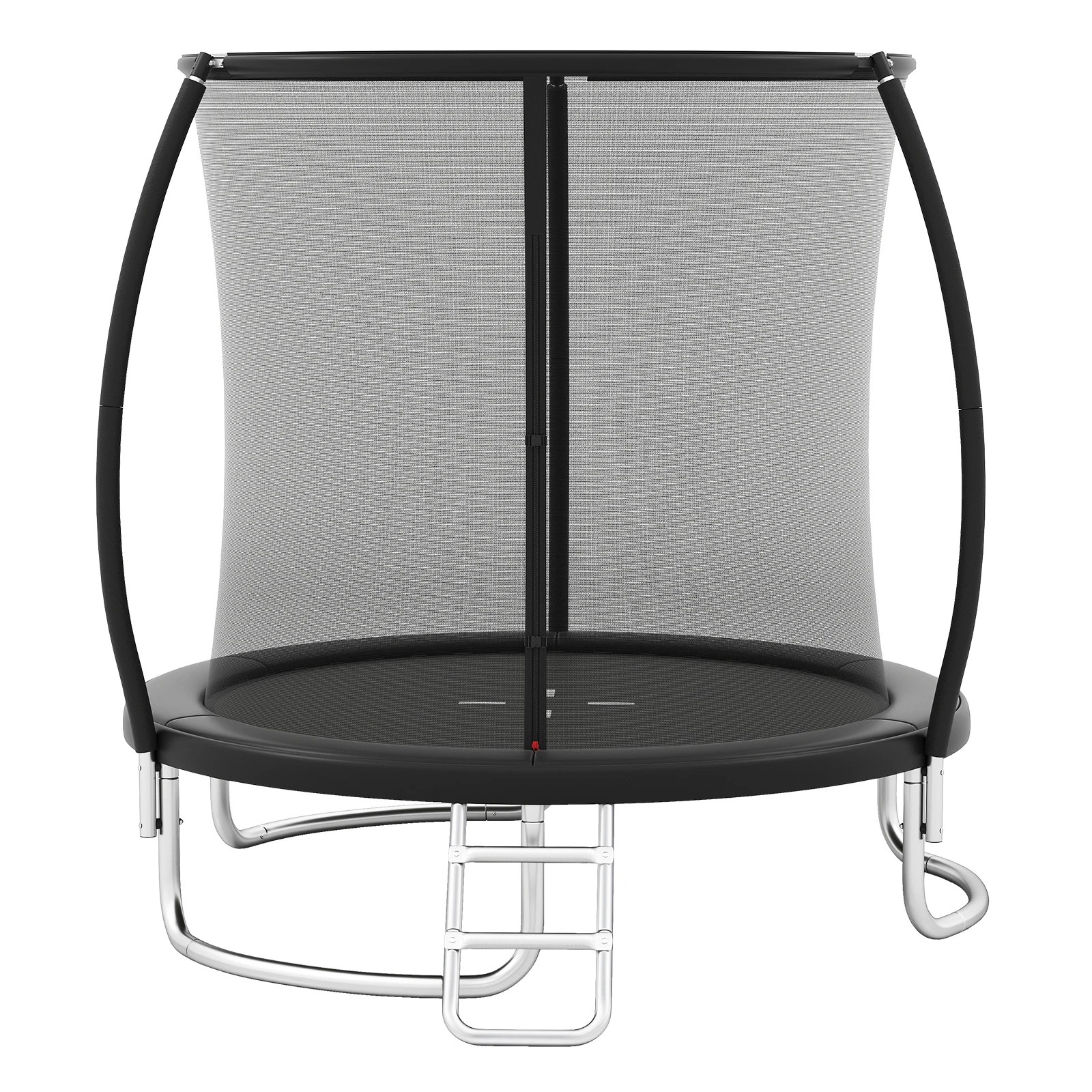 1 Costway 8FT Outdoor Kids Trampoline w/Enclosure Net Ladder & Anti-Rust Galvanized Steel Frame, 1 of 1