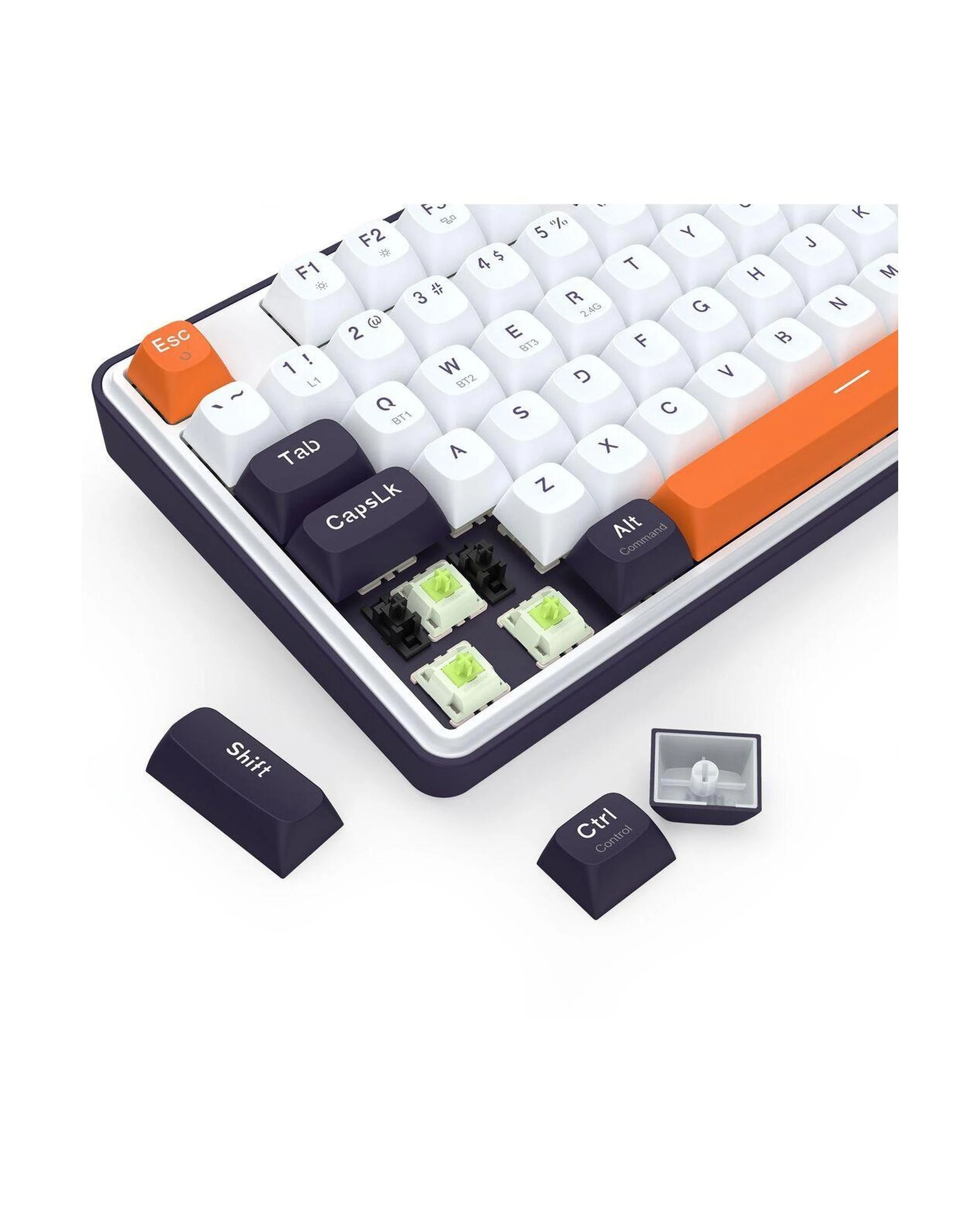 8 Redragon K689WBO RGB Pro Wyvern White 108Key Wireless Mechanical Keyboard, 8 of 10