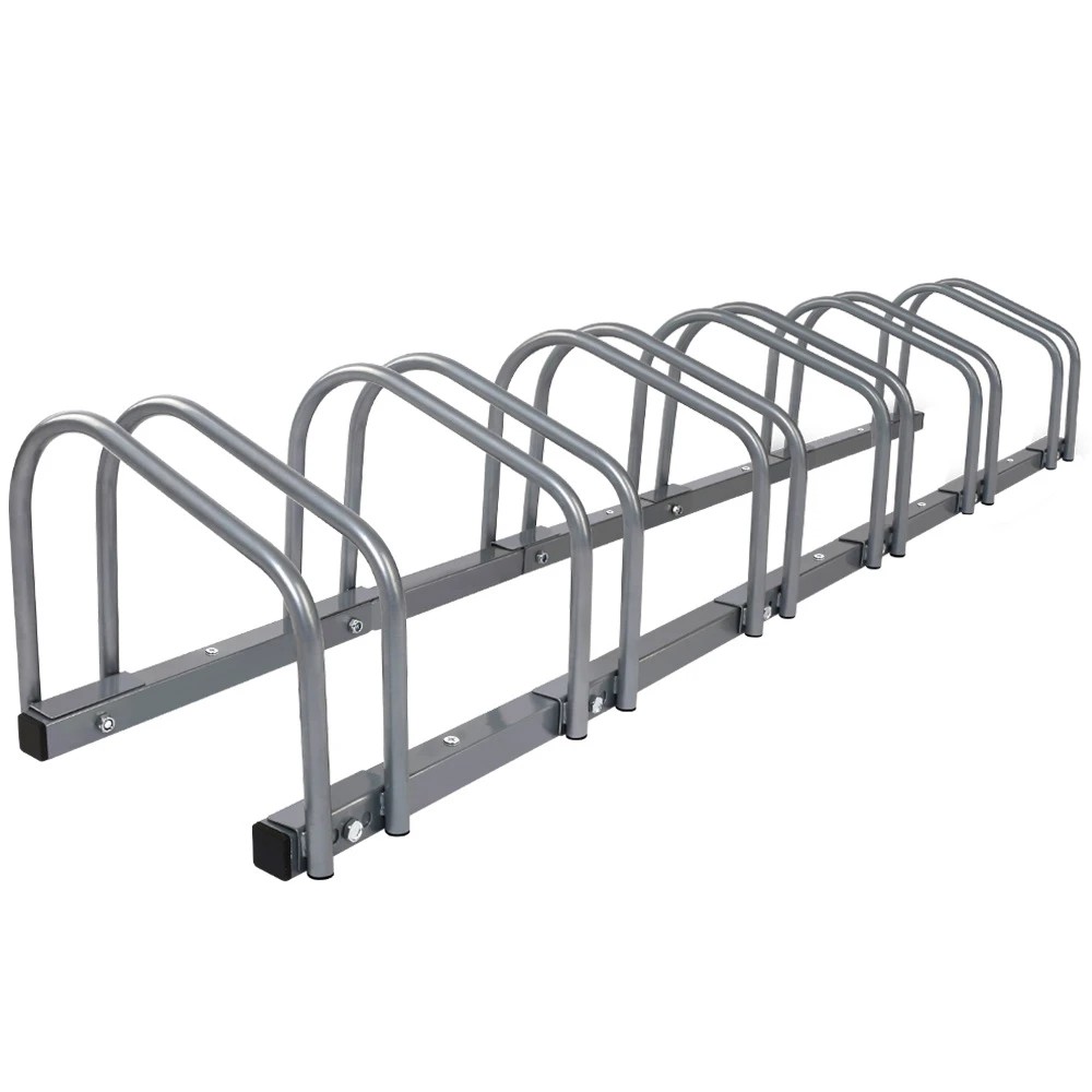 1 Weisshorn 6 Bike Stand Rack Bicycle Storage Floor Parking Holder Cycling - Silver, 1 of 6