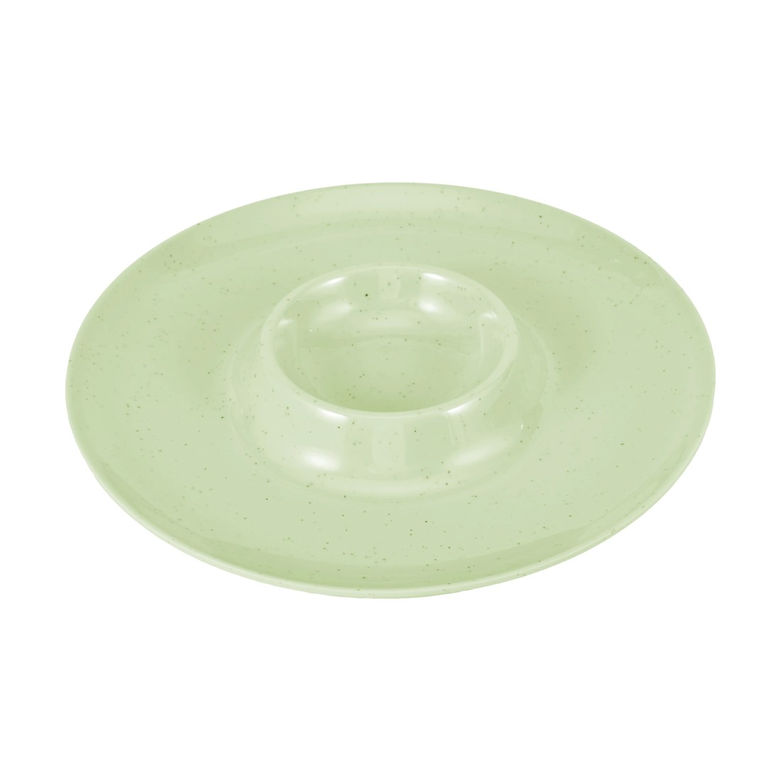 1 Green Glaze Chip n' Dip Plate, 1 of 4
