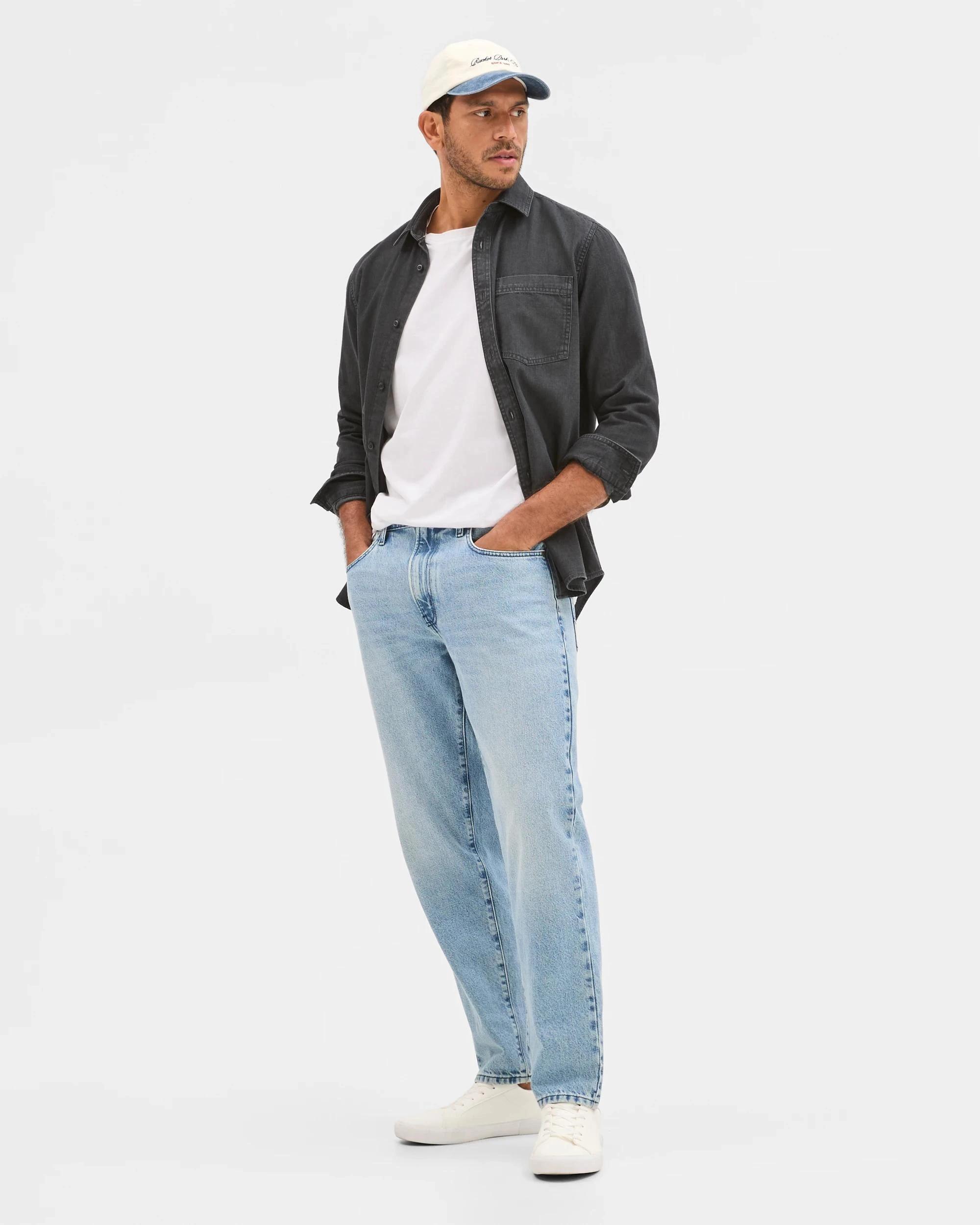 1 Target Denim Australian Cotton Denim Shirt WASHED BLACK, 1 of 6