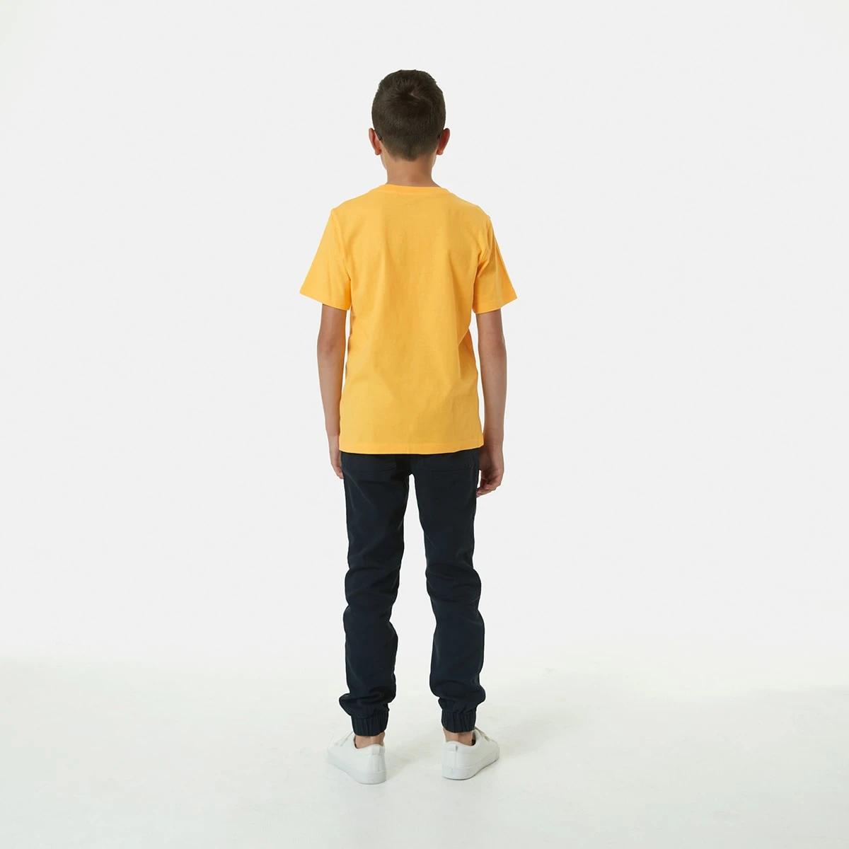 6 Short Sleeve Plain T-shirt LEMON CHROME, 6 of 8