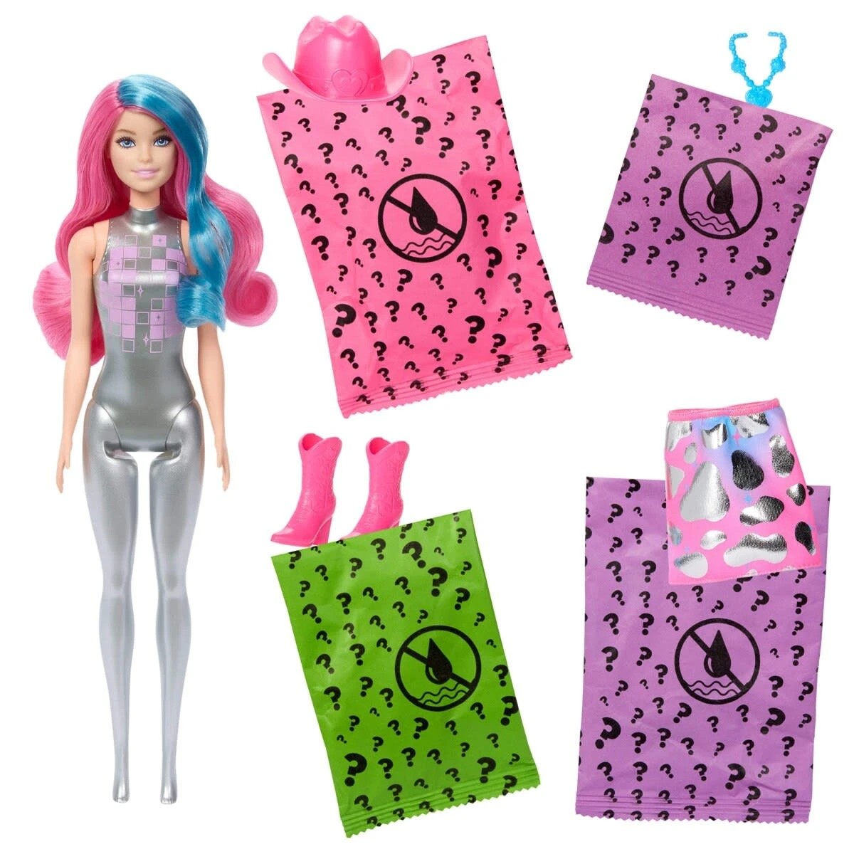 2 Barbie Color Reveal Pop Reveal Shakes Series Doll Playset - Assorted, 2 of 5
