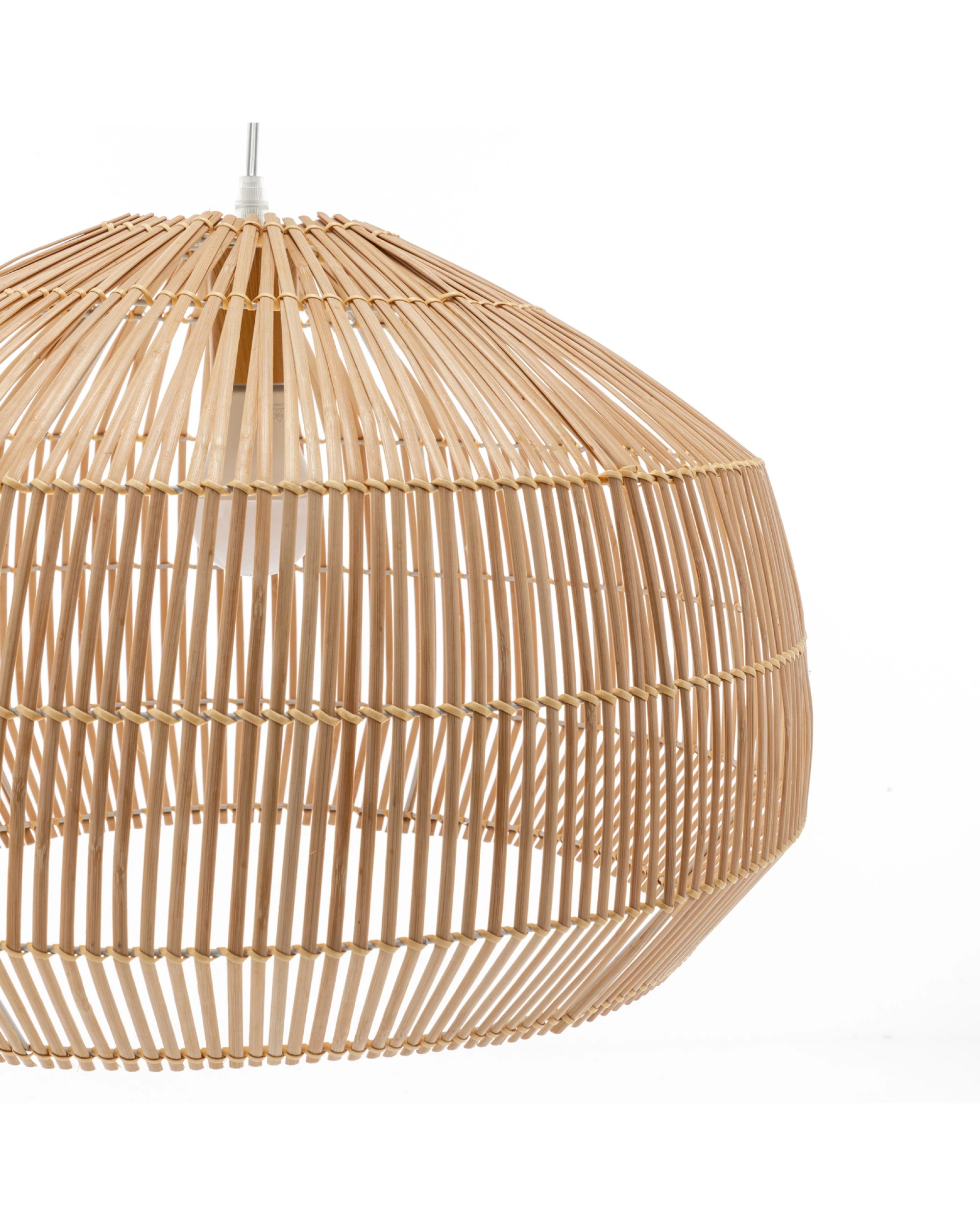 3 BR Home Solara Sphere Hand-Woven Bamboo Cage Pendant Lamp Light, 3 of 6