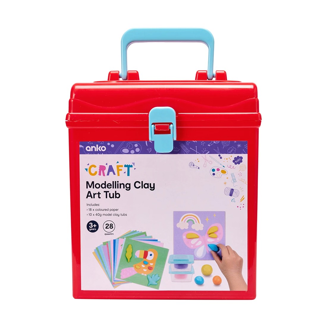 1 28 Piece Modelling Clay Art Tub, 1 of 10