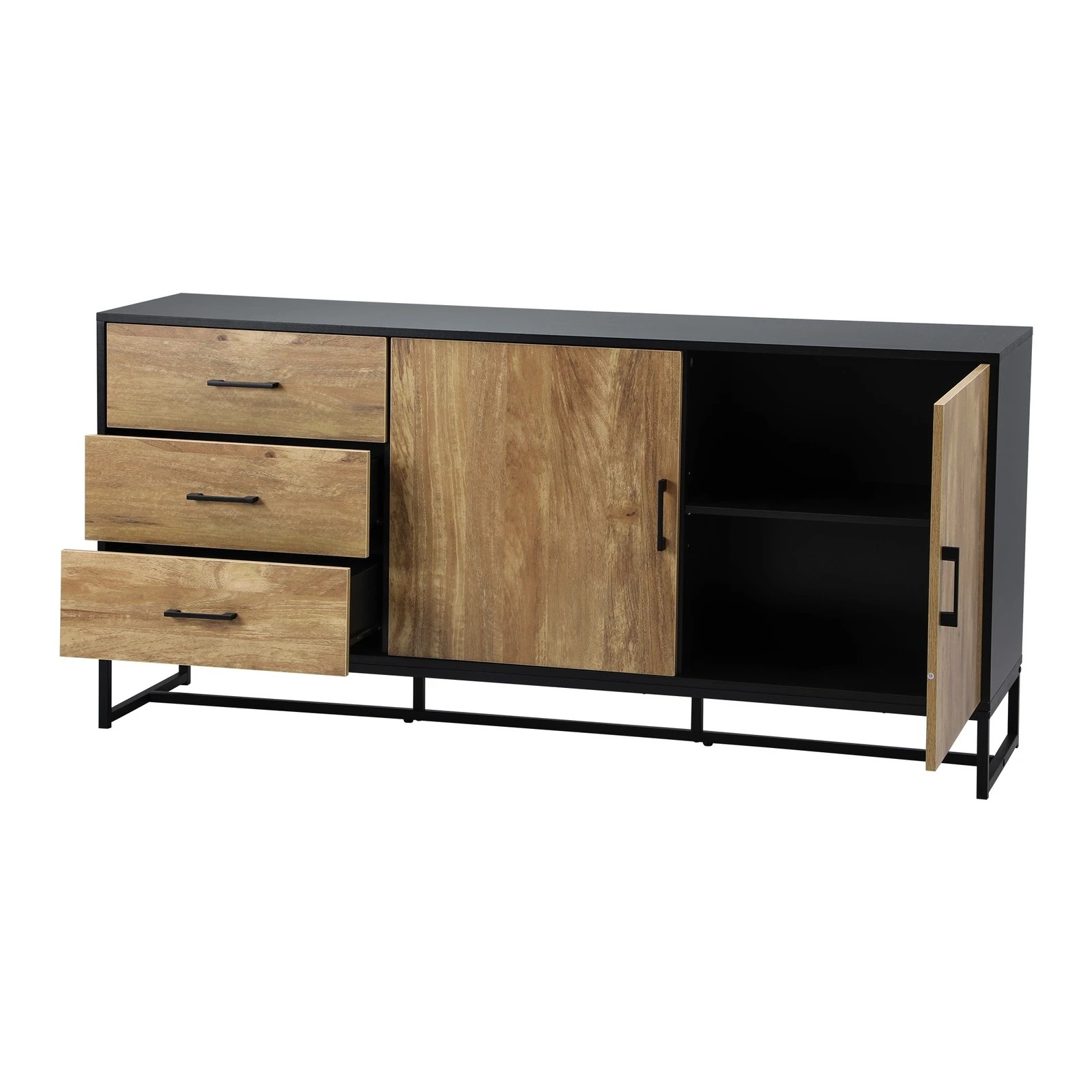 7 Oikiture Buffet Sideboard Cabinet 3 Drawers 2 Doors
 - Multi, 7 of 10