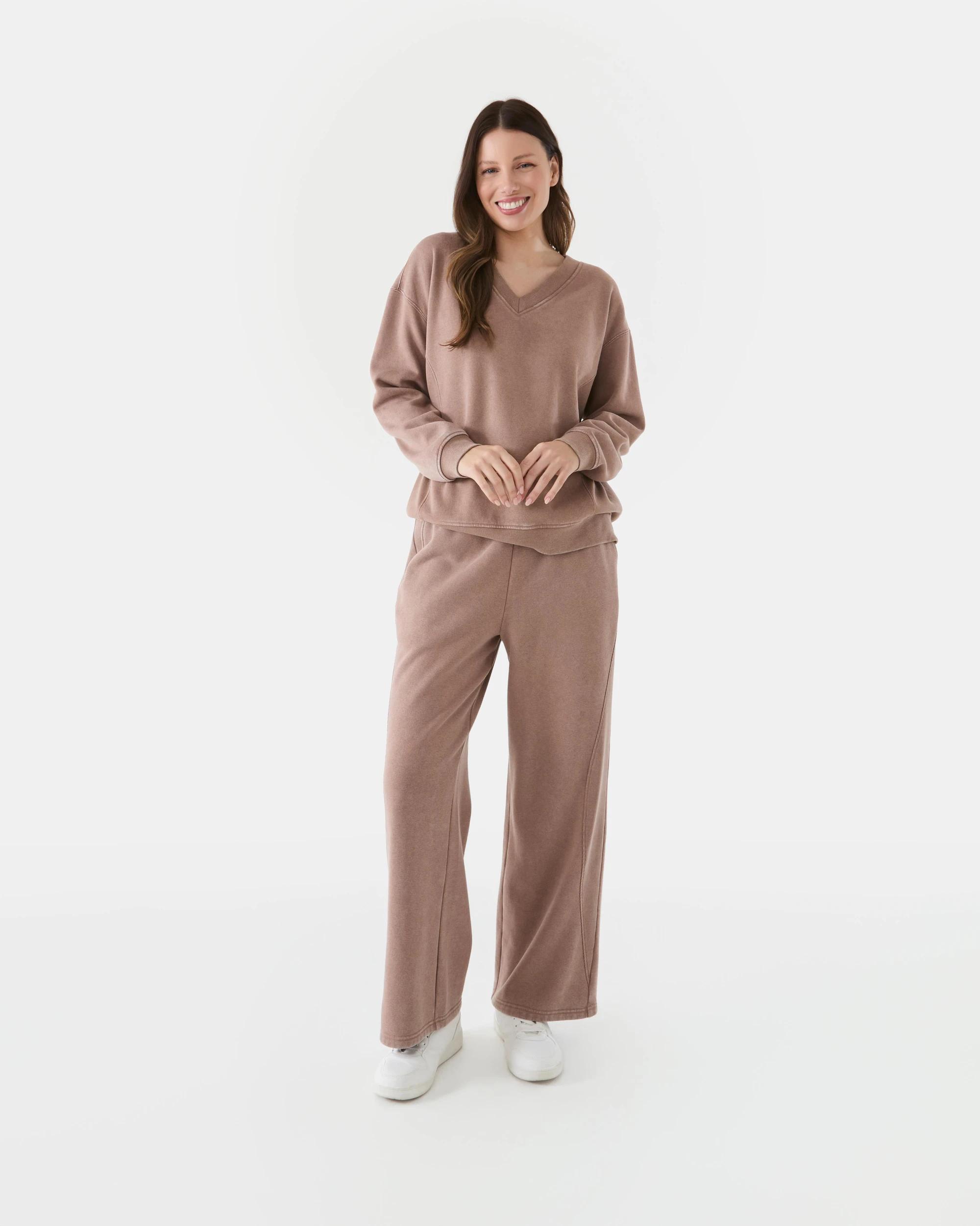 6 Washed Rib Sweat Pants Snp Brn, 6 of 6