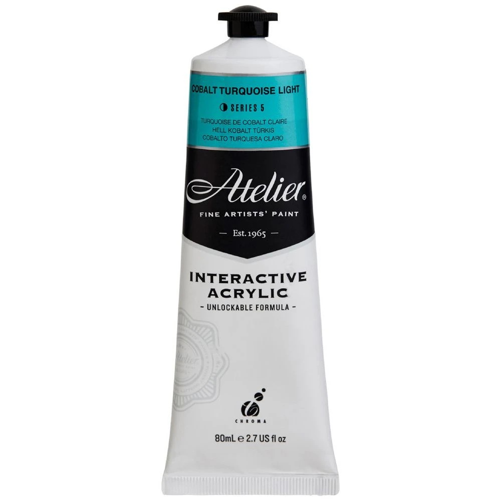 1 Atelier Interactive Acrylic 80mL Cobalt Turquoise Light S5, 1 of 4