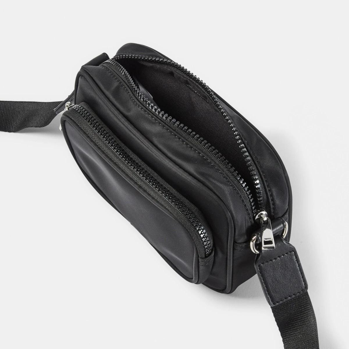 4 Double Pocket Crossbody Bag BLACK, 4 of 5