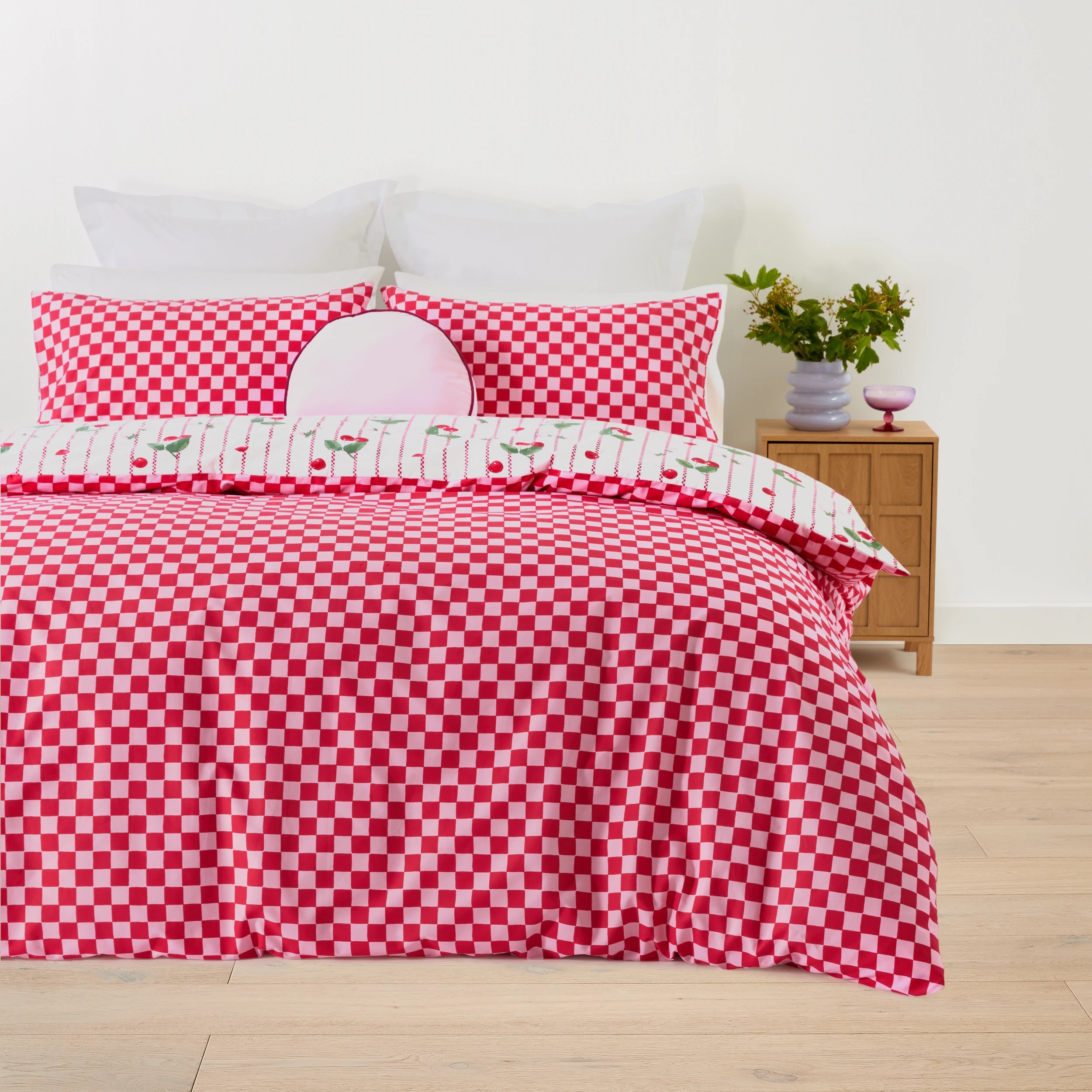 2 Berries Cotton Rich Reversible Quilt Cover Set - Queen Bed, 2 of 8