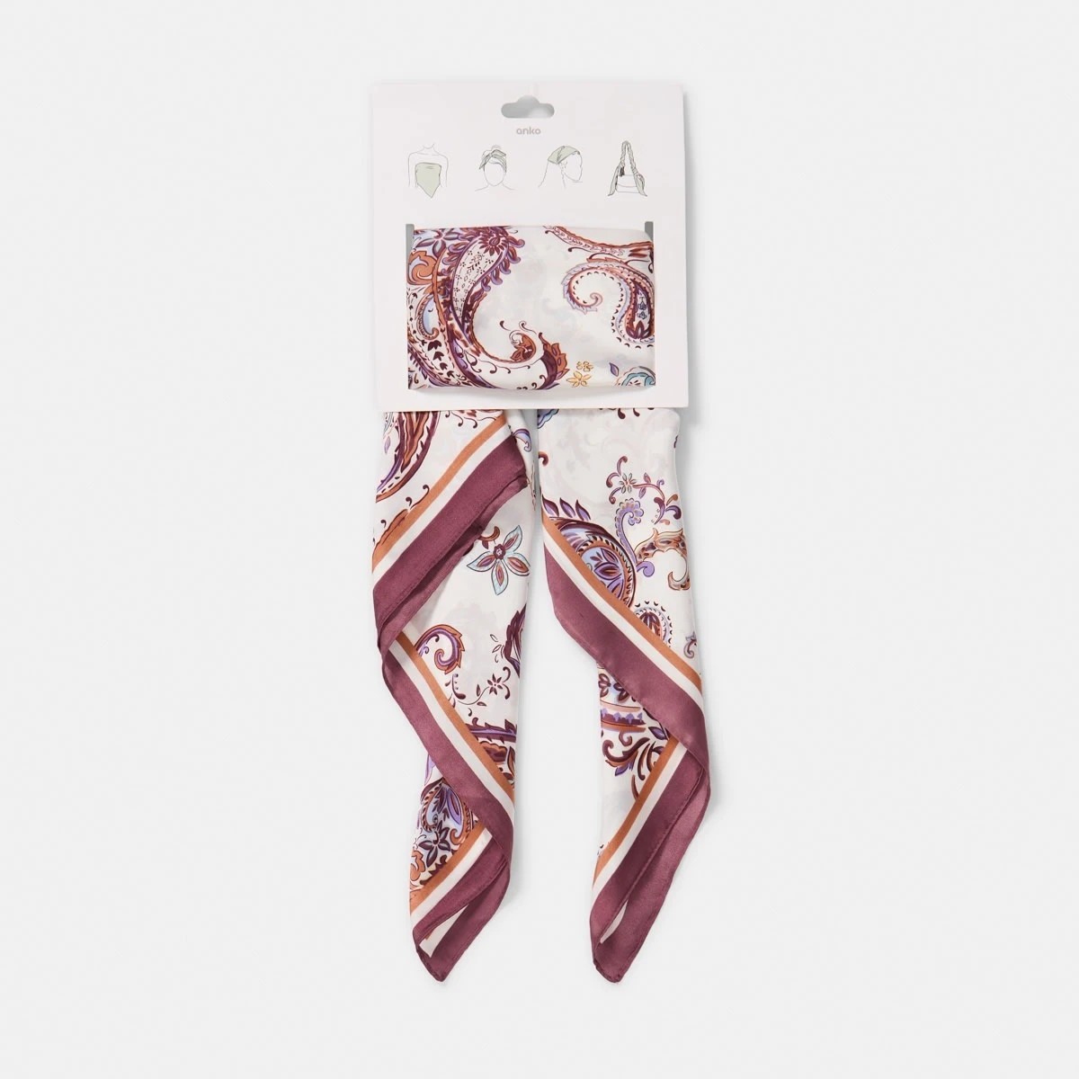 6 Hair Scarf - Paisley, 6 of 6