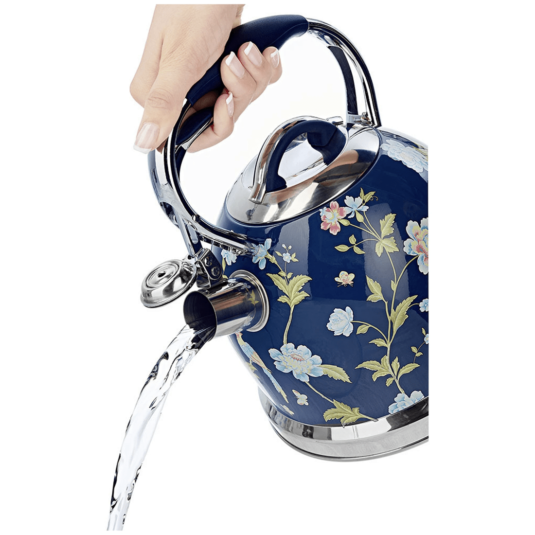 7 Laura Ashley Stove Top Kettle 2.5L - 10 Cup Stainless Steel Whistling.
 - blue, 7 of 7