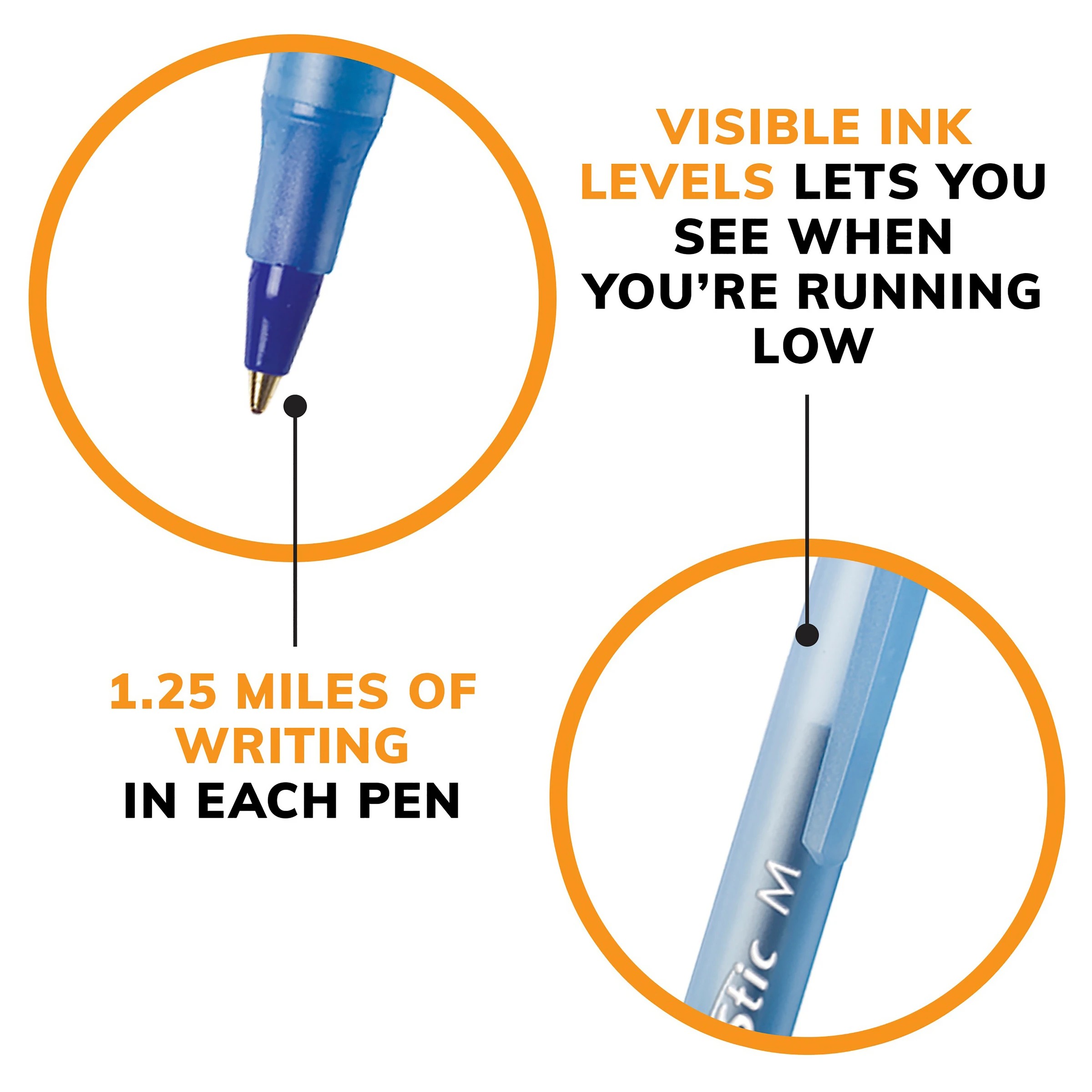 6 15 Pack BIC Round Stic Ballpoint Pens - Blue, 6 of 10