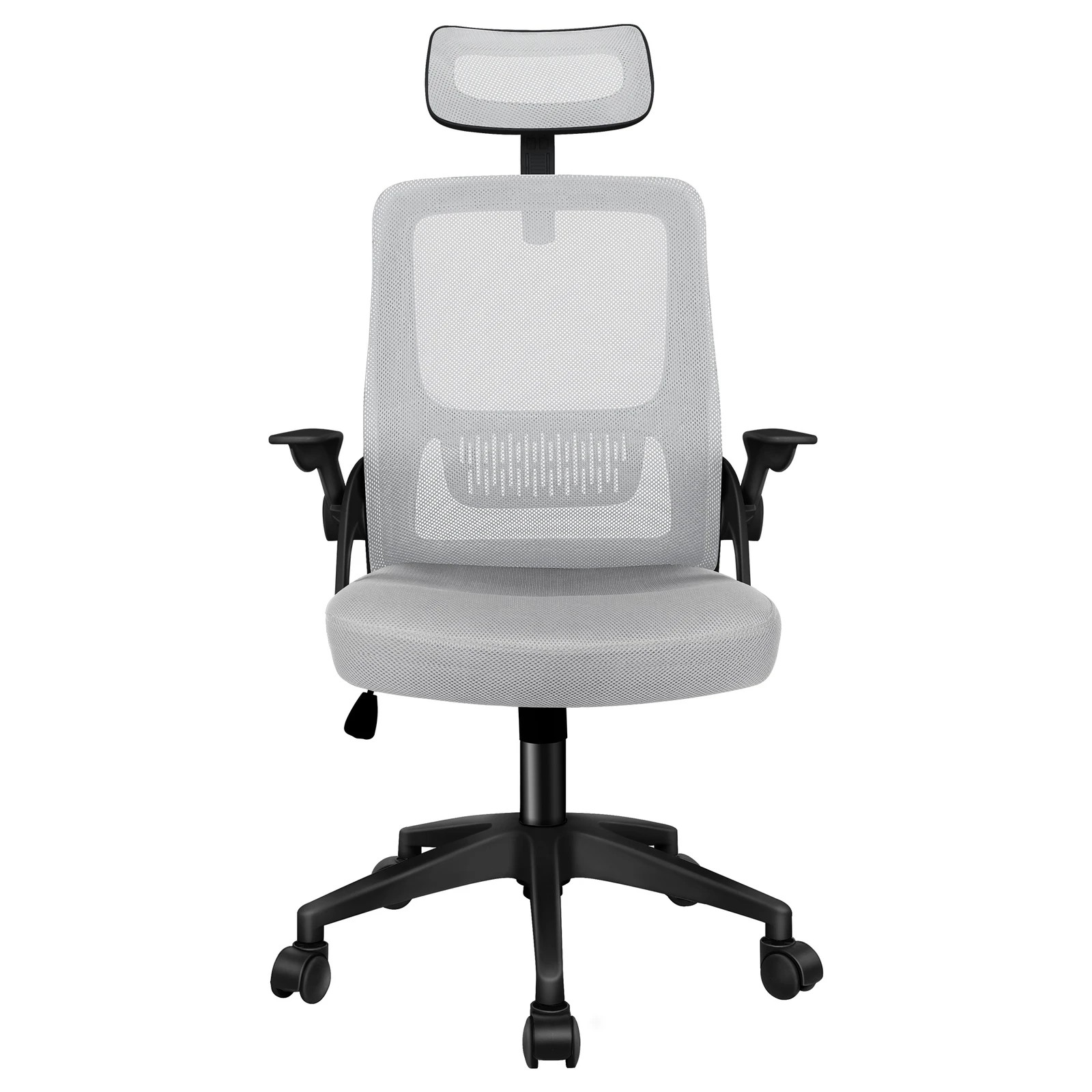 3 Alfordson Mesh Office Chair Executive Seat Tilt Fabric Gaming Racing Computer - Light Grey, 3 of 9