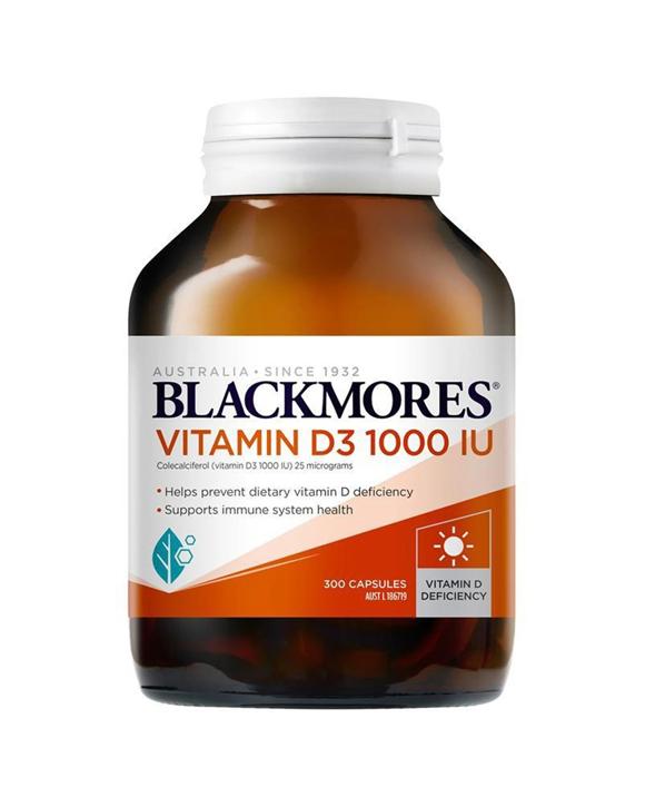 Blackmores 300pc Vitamin D3 Soft Capsules 1000 IU Bone Health Supplement