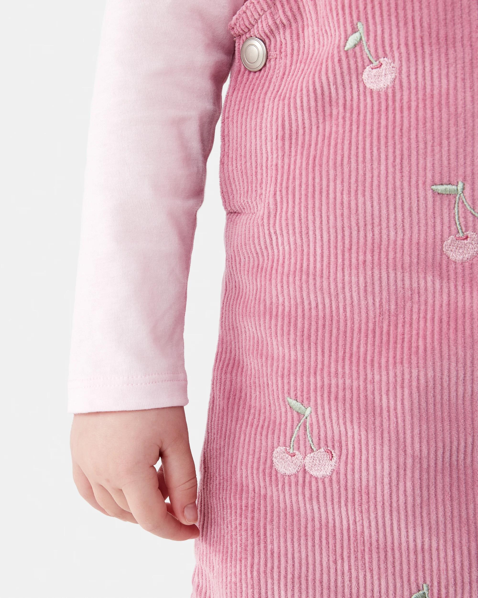 6 Pinafore Dress Set Pnk Cherry, 6 of 8