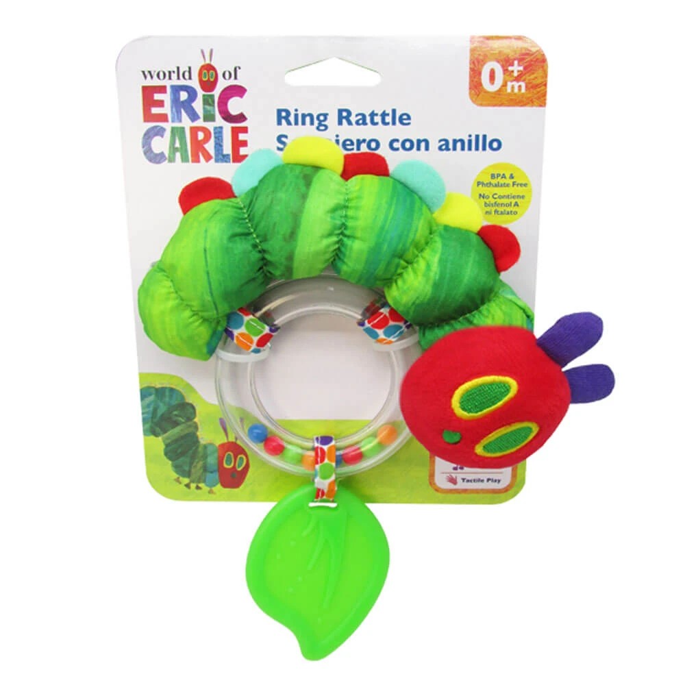 1 Eric Carle - The Very Hungry Caterpillar Ring Rattle, Birth+ - Green, 1 of 5