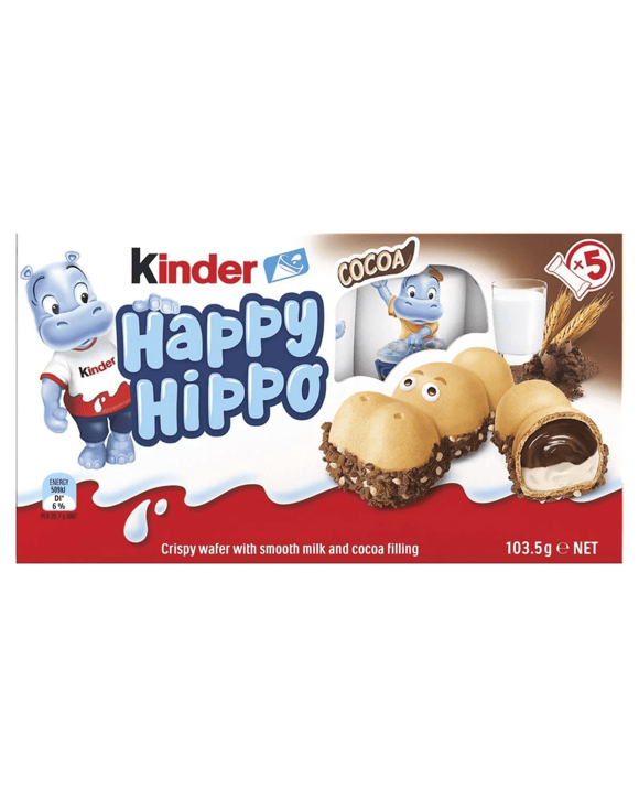 5 Pack Kinder Happy Hippo Cocoa Biscuit 103.5g