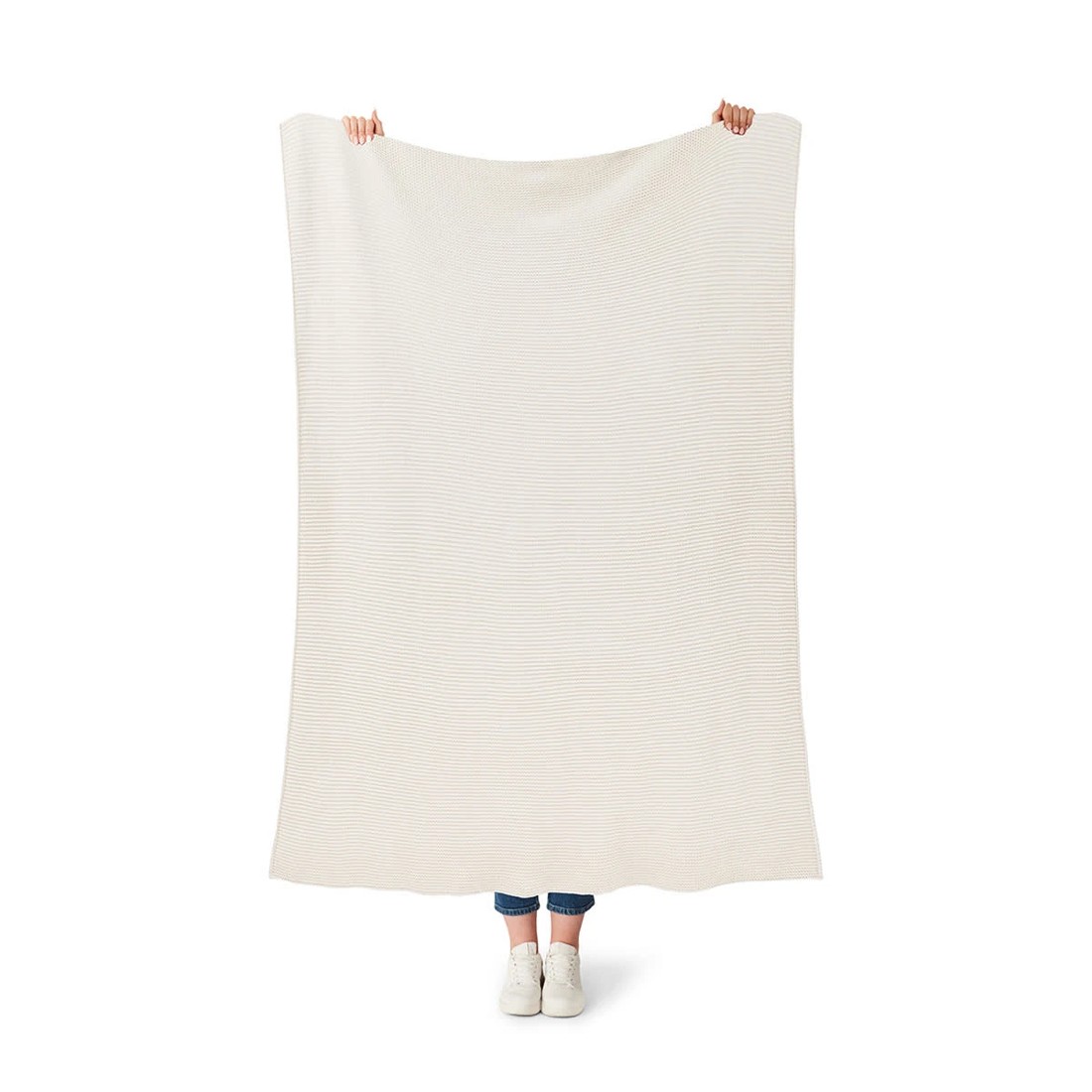 2 Chunky Knit Throw - Ivory, 2 of 7